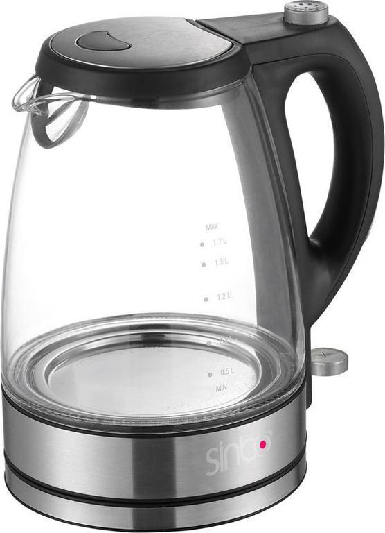 Sinbo SK 2393B, Black электрический чайникSK 2393B Sinbo SK 2393B, Black электрический чайникSK 2393BСтильный прозрачный чайник Sinbo SK 2393 В, с голубой подсветкой, подойдет как для домашних кухонь, так и для офисовЧайник состоит из ударопрочного стекла и имеет скрытый нагревательный элемент из нержавеющей стали. Такой вид подогрева кипятит минимальное количество водыКоннектор с поворотом на 360 градусов, легко снимает и ставить чайник под любым углом.Съемный моющийся фильтр установленный в чайнике, не позволит накипи попасть к вам в чашку