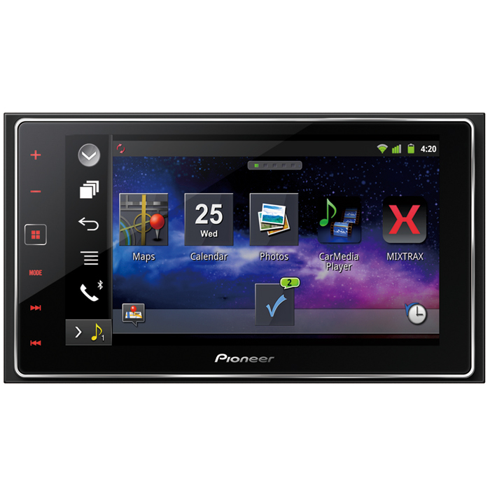 Pioneer SPH-DA120 автомагнитолаSPH-DA120 Pioneer SPH-DA120 автомагнитолаSPH-DA120Pioneer SPH-DA120 была разработана специально для активных пользователей смартфонов, вобрав в себя большое количество удобных функций и режимов управления, включая систему распознавания голосовых команд Siri Eyes Free и Google Voice Recognition, звонки hands-free и возможность управления музыкальными потоками по Bluetooth. Через этот мультимедийный ресивер Вы сможете запускать знакомые приложения, в том числе навигационное, слушать любимую музыку, смотреть видео или фотографии , а также заряжать аккумулятор. Смартфон подключается к Pioneer SPH-DA120 через USB, доступна поддержка AppRadio Mode, MirrorLink, а также новой технологии от Apple- CarPlay.Удобный интерфейс:Интерфейс пользователя в SPH-DA120 интуитивен и прост в использовании, также как и Ваш смартфон. Вы по достоинству оцените быстроту отклика большого, 6.2” сенсорного дисплея.Приложения в вашем автомобиле:Подключите свой смартфон через USB- порт, либо воспользуйтесь разъемом HDMI/MHL. Благодаря поддержке AppRadio Mode, MirrorLink и Apple CarPlay, Вы сможете прослушивать музыку, просматривать видео и управлять совместимыми приложениями непосредственно с экрана SPH-DA120Беспроводное аудио:Просто соедините свой смартфон с SPH-DA120 через Bluetooth и слушайте свою любимую музыку без необходимости подключаться через кабель. Вы сможете увидеть на экране всю информацию о песне: название и продолжительность композиции, имя автора, год выпуска альбома и его обложку.Голосовые команды:Улучшенный Bluetooth модуль включает улучшенное широкополосное распознавание речи. Используйте Siri Eyes Free или Google Voice для просмотра контактов и совершения звонков hands-free, не отвлекаясь от дороги.MirrorLink:Технология MirrorLink позволяет Вам пользоваться всеми приложениями смартфона: управлять ими и отображать их на дисплее SPH-DA120. Можно, к примеру, легко просматривать музыкальную библиотеку или использовать приложения для навигации.2 USB порта:Вы сможете прослушивать музыку и просматривать видео с USB, подключив флеш-накопитель или внешний жесткий диск к одному из двух USB-портов.Вход для подключения камеры заднего вида:Парковаться станет проще, благодаря камере заднего вида. Подключите камеру (опционально), чтобы получить полный обзор дороги и препятствий позади Вашего автомобиля.Персонализация:Настройте SPH-DA120 так, как Вам нравится, изменив рисунок фона, цвет подсветки кнопок и установив понравившуюся тему на экране.