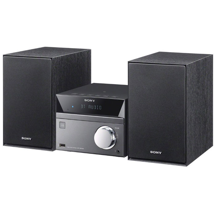 Sony CMT-SBT40D микросистемаCMTSBT40D.RU1 Sony CMT-SBT40D микросистемаCMTSBT40D.RU1Система CMT-SBT40D Hi-Fi дает дополнительные возможности для прослушивания аудио, чтобы вы могли выбрать оптимальный для себя вариант. Слушайте CD-диски, FM-радио или передавайте музыку по беспроводному соединению, установив подключение по Bluetooth с помощью NFC One-touch. Благодаря классическому дизайну система Hi-Fi впишется в любой интерьер.Мощный звук:Насыщенный, сбалансированный звук обеспечивают двухканальные динамики мощностью 50 Вт, функция Mega Bass дополнительно усиливает низкие частоты.Беспроводное подключение:Воспроизводите музыку со смартфона или планшета, выполнив подключение в одно касание с помощью NFC и передавая музыку по Bluetooth.Почувствуйте ритм:Включите настройку звука для усиления басов Mega Bass, чтобы открыть для себя мир улучшенного звучания низких нот.Оптимизируйте звук:Выбирайте идеальные настройки в зависимости от того, что вы слушаете. В семиполосный эквалайзер встроены настройки для прослушивания R’n’B, хип-хопа, рока и других стилей и жанров. Радиоприемник: AM, FMДиапазон: FM