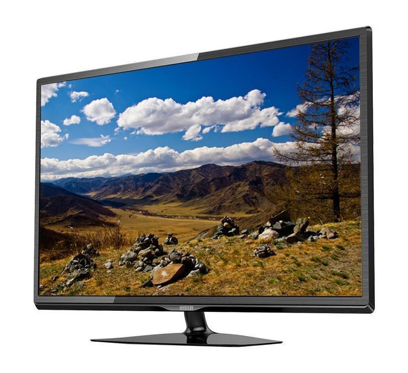 Mystery MTV-3228LT2 телевизор4897020614852 Mystery MTV-3228LT2 телевизор4897020614852Mystery MTV-3228LT2 – LED телевизор с подсветкой и диагональю 32 дюйма, который, несомненно, порадует своего обладателя отличным соотношением цены и качества.Матрица с разрешением 1366х768 дюймов и поддержкой HDTV 720р передает на экран яркое, четкое изображение высокой четкости. Яркость 250 кд/кв.м и 16, 7 млн цветов обеспечивает насыщенную и реалистичную цветовую палитру. Прогрессивная разверстка гарантирует высокую детализацию при просмотре динамичных сцен. Модель поддерживает все необходимые виды телесигналов, что избавит вас от помех на экране при просмотре телепередач и фильмов.Встроенная акустическая система представлена двумя динамиками мощностью 10 Вт каждый, обеспечивающими мощный и насыщенный стереозвук.Mystery MTV-3228LT2 оборудован всеми необходимыми разъемами и интерфейсами, позволяющими подключить к телевизору любые совместимые устройства. 2 HDMI и 1 USB вход обеспечивает воспроизведение на экране аудио и сжатых видеофайлов, а также изображений в формате JPEG.Высокое техническое оснащение и стильный дизайн с тонкой рамкой сделают телевизор Mystery MTV-3228LT2 украшением любого интерьера и настоящим центром семейного отдыха.