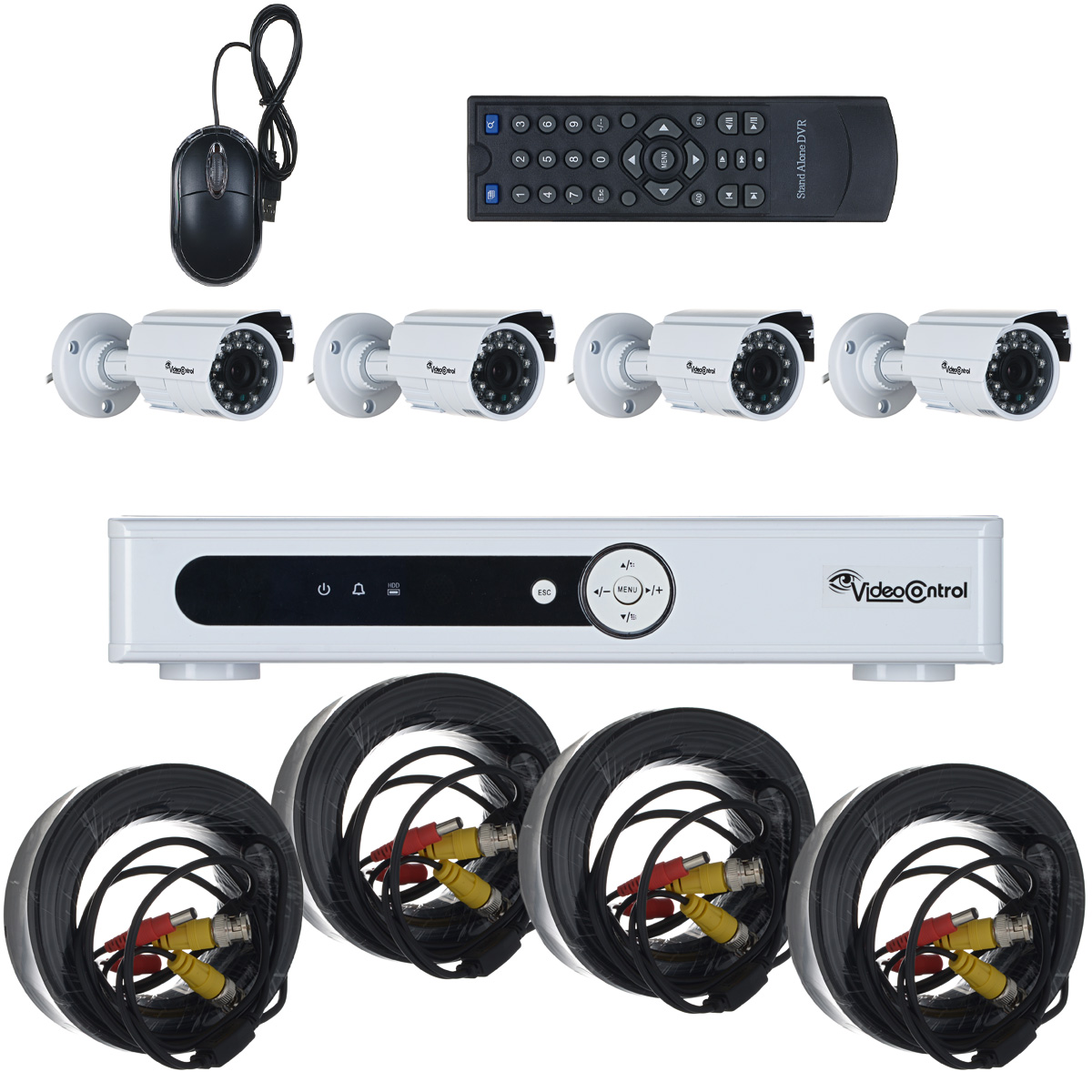 Video Control VC-4SD5A-HD система видеонаблюденияVC-4SD5A-HD Video Control VC-4SD5A-HD система видеонаблюденияVC-4SD5A-HDКомплект видеонаблюдения Video Control VC-4SD5A-HD - это оптимальное и высококачественное решение для создания системы видеонаблюдения в квартире или загородном доме, офисе или магазине, даче или складе, на улице или в помещении. Изначально комплект видеонаблюдения Video Control был создан таким образом, чтобы установить его мог любой человек за 15 минут и при этом не требовалось бы никаких специальных навыков. Инсталляция системы видеонаблюдения Video Control не сложнее, чем подключение игровой приставки или DVD плеера к телевизору. В одной коробке собрано все, что необходимо, чтобы быстро развернуть качественную систему видеонаблюдения в любом помещении или на улице.Теперь вам не нужно тратиться на монтаж и настройку и при этом вы можете быть уверены в надежной защите вашей квартиры или дачи или любой другой недвижимости. В комплекте VC-4SD5A-HD вы найдете: 4х канальный видеорегистратор высокого разрешения VC-D5AUSB-HD, 4 компактные высококачественные камеры высокого разрешения VC-IR7007CW-HD с инфракрасной подсветкой, мощный стабилизированный блок питания для подключения видеорегистратора и камер силой тока 5А, 4 кабеля длиной 20 метров для подключения камер к регистратору и блоку питания, разветвители питания для камер, крепежные материалы, мышка и пульт ДУ для видеорегистратора, а также инструкция.Стоит обратить внимание, что видеорегистратор Video Control VC-D5AUSB-HD поддерживает воспроизведение и запись изображения в режиме Analog High Definition (AHD) при разрешении 960H, а также, как и камеры видеонаблюдения Video Control VC-IR7007CW-HD, идущие в комплекте, что позволяет вам получить лучшее изображение по сравнению с обычной аналоговой системой при самых минимальных затратах.Блок:Компрессия видео: H.264Формат передачи данных: H.264Операционная система: LinuxСкорость просмотра: 100/120 к/с на каждый видеоканал при максимальном разрешении 960HСкорость записи: 100/120 к/с на каждый видеоканал при разрешении AHD (1280 x 720)Деление экрана: одно окно/4 окна/последовательный просмотрПоддержка двухсторонней передачи звука, а также звуковое оповещение при срабатывании тревогиКачество записи: Супер Высокое/Высокое/Хорошее/Нормальное/НизкоеРежим воспроизведения: замедленный, ускоренный, покадровый, выборочный ручнойРежимы поиска: по Времени/Дате, по детекции движения, точный поиск с точностью до секундыПоддержка удаленного просмотра и мониторинга с мобильных устройств iPhone, Blackberry, Android, Symbian и Windows PhoneНакопители: внутренний накопитель SATA - 1 шт (макс 4 ТБ)Поддержка PTZ камерПоддержка одновременного подключения по сети до 10 пользователейПоддержка 15 языковПитание: +12 В, 2 АКамера:Матрица: OmniVision OmniPixel3-HS OV9712Разрешение: 960HГоризонтальное разрешение: 960HФокусное расстояние объектива 3,6 мм, примерно 75 градусовСистема синхронизации: ВнутренняяЭлектронный затвор: PAL: 1/50 ~ 1/100,000, NTSC: 1/60 ~1/100,000sГамма коррекция: f 0.45AGC: АвтоСоотношение сигнал/шум: >48 дББаланс белого: АвтоВидео выход: 1.0 В p-p / 75 Ом.Рабочая влажность: 95% максПитание: DC12В ± 5%