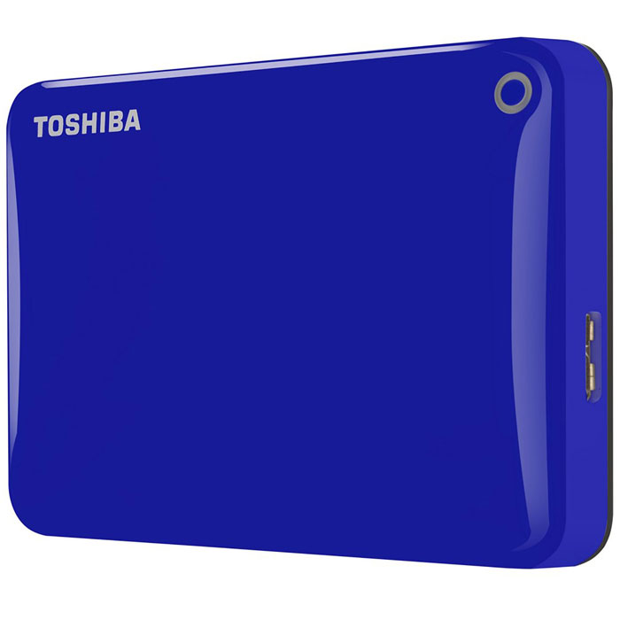 Toshiba Canvio Connect II 2TB, Blue внешний жесткий диск (HDTC820EL3CA)HDTC820EL3CA Toshiba Canvio Connect II 2TB, Blue внешний жесткий диск (HDTC820EL3CA)HDTC820EL3CAToshiba Canvio Connect II дает вам возможность быстро передавать файлы с интерфейсом USB 3.0 и хранить данные на внешнем жестком диске. Устройство полностью готово для работы с Microsoft Windows и не требует установки программного обеспечения, так что ничего не может быть удобнее для хранения всех ваших любимых файлов. В офисе или в дороге его классический дизайн будет всегда уместен. Более того, Toshiba Canvio Connect II позволяет подключаться также и к оборудованию с совместимостью USB 2.0.Этот внешний накопитель обеспечивает доступ к вашим файлам практически из любого места и с любого устройства. Toshiba Canvio Connect II может легко превратить ваш компьютер в облачный сервер благодаря предустановленному ПО для удаленного доступа (накопитель должен быть подключен к компьютеру и Wi-Fi). Помимо удаленного доступа это устройство предоставляет своему владельцу 10 ГБ дополнительного места в облачном сервисе. Программное обеспечение NTI Backup Now EZ обеспечивает удобное и надежное создание резервных копий и восстановление всех ваших папок, файлов и операционной системы.Canvio Connect II оборудован датчиком ударов, сигнал которого переводит головку жесткого диска в безопасное положение, за счет чего снижается риск повреждения носителя и потери данных при падении накопителя. Накопитель имеет уже установленный драйвер NTFS для Mac, поэтому вам не придется волноваться из-за типа вашего компьютера - просто подключите Canvio Connect II и получите доступ к вашим файлам.