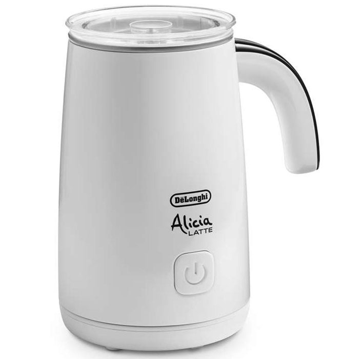 DeLonghi EMF2 Alicia, White вспениватель молокаEMF2.W DeLonghi EMF2 Alicia, White вспениватель молокаEMF2.WНастольный электрический вспениватель молока DeLonghi EMF2 Alicia предназначен для приготовления пенки для капучино. Стильный глянцевый корпус и высокая производительность позволяют моментально приготовить совершенную молочную пену, горячую или холодную, а также подогреть молоко.Вместимость чаши для молока: мин. 100 мл, макс. 250 млКорпус: глянцевое пластиковое покрытие, подставка: матовое пластиковое покрытиеАвтоматическое выключениеМагнитный привод обеспечивает движение венчикаСъемный венчик удобно мыть Съемная прозрачная крышка с силиконовым уплотнителемПодставка позволяет вращать прибор на 360° Антипригарное покрытие чашиНапряжение/Частота переменного тока :220/240 В - 50/60 Гц