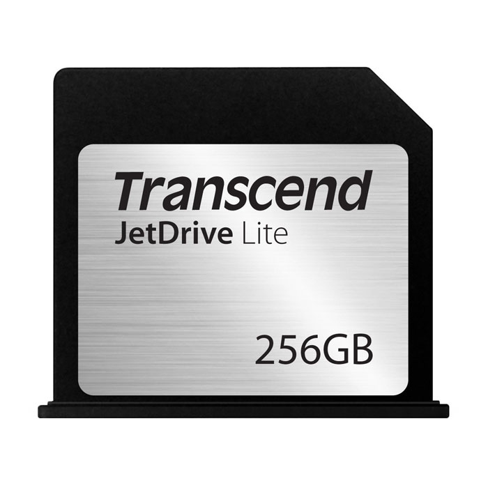 Transcend JetDrive Lite 130 256GB карта памяти для MacBook Air 13TS256GJDL130 Transcend JetDrive Lite 130 256GB карта памяти для MacBook Air 13TS256GJDL130Transcend JetDrive Lite 130 - это простой и удобный способ снабдить свой MacBook дополнительный объемом памяти, не увеличивая вес компьютера.Чтобы моментально увеличить объем доступной дисковой памяти MacBook, необходимо лишь вставить карту JetDrive Lite в слот кардридера на боковой поверхности корпуса компьютера. Максимальная скорость считывания и записи карт JetDrive Lite может достигать 95 МБ/с и 60 МБ/с, соответственно. Эти карты идеально подходят для резервного копирования с помощью утилиты Time Machine, для хранения библиотек iTunes, а также для решения любых других схожих задач.Карты памяти Transcend JetDrive Lite имеют обтекаемый дизайн, который разрабатывается для каждой из моделей MacBook в отдельности, что позволяет выглядеть как органичный элемент корпуса компьютера. Все покупатели карт расширения памяти JetDrive Lite получают право на бесплатную загрузку эксклюзивного программного обеспечения Transcend JetDrive Toolbox, которое позволяет восстанавливать случайно удаленные изображения, видео, MP3 и PDF файлы всего за несколько кликов мышью.Карты флэш-памяти JetDrive Lite изготовляются с использованием технологии COB (chip-on-board), которая делает их ударопрочными, пыле- и влагонепроницаемыми. Поэтому, какие бы приключения ни выпали на долю вашего MacBook, карты JetDrive Lite надежно уберегут вашу ценную цифровую информацию.Карты JetDrive Lite специально проектировались для использования с компьютерами MacBook Air и MacBook Pro и дисплеем Retina. Они поставляются в четырех различных форм-факторах, которые идеально соответствуют размерам слотов кардридеров различных моделей этих компьютеров. Ниже приведена таблица, которая поможет подобрать модель, подходящую для вашего MacBook.Тип памяти: MLCРабочее напряжение: 2,7 - 3,6 ВДолговечность: 10000 циклов установки/извлечения