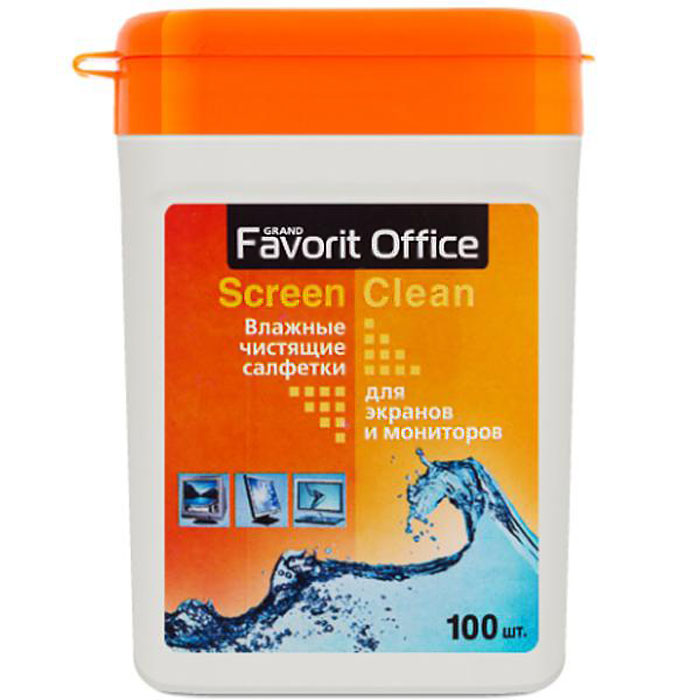 Favorit Office влажные салфетки для экранов TFT, 100 штF130002 Favorit Office влажные салфетки для экранов TFT, 100 штF130002Салфетки Favorit Office изготовлены из нетканого материала и пропитаны специальной чистящей композицией, которая эффективно удаляет пыль и различные загрязнения с экранов TFT. Салфетки обладают также антистатическим и дезинфицирующим эффектами.