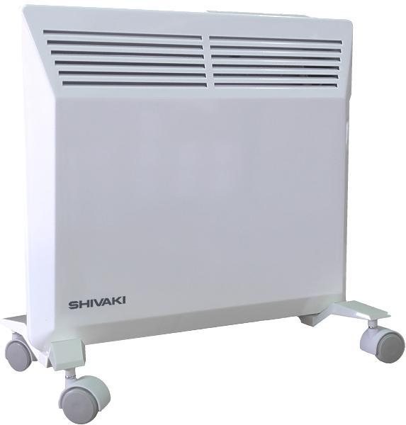 Shivaki SHIF-EC202W конвекционный обогревательSHIF-EC202W Shivaki SHIF-EC202W конвекционный обогревательSHIF-EC202WБытовой электрический обогреватель конвекционного типа SHIVAKI SHIF-EC202W поможет Вам решить задачи по созданию уютного и комфортного тепла в Вашем доме. Принцип идеально правильной конвекции, используемый в электрообогревателе, позволяет быстро обогреть помещение площадьюдо 25 кв.м. При работе обогреватель не сжигает пыль и кислород, не сушит воздух, на 100% пожаробезопасен, т.к. снабжен системой безопасности – защитой от перегрева и датчиком защиты от опрокидывания. Использование в электрообогревателях усовершенствованного Х-образного нагревательного элемента гарантирует бесшумную работу. Данная модель обогревателя пригодна как для напольной установки, так и для настенного монтажа. Кронштейн и колесики входят в комплект.
