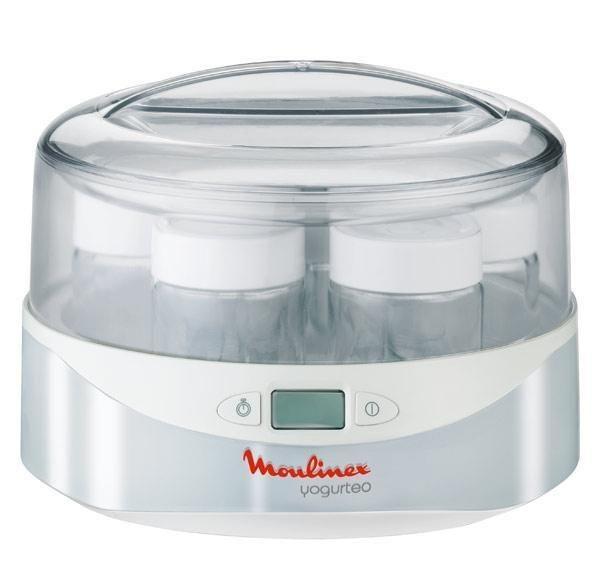 Moulinex YG230131 йогуртницаYG230131 Moulinex YG230131 йогуртницаYG230131Благодаря LCD-дисплею с электронным таймером вы можете очень легко контролировать время приготовления. Маркер срока годности на крышке позволит вам контролировать свежесть ваших йогуртов. Работает автоматически, выключается в соответствии с заданной регулировкой таймера.