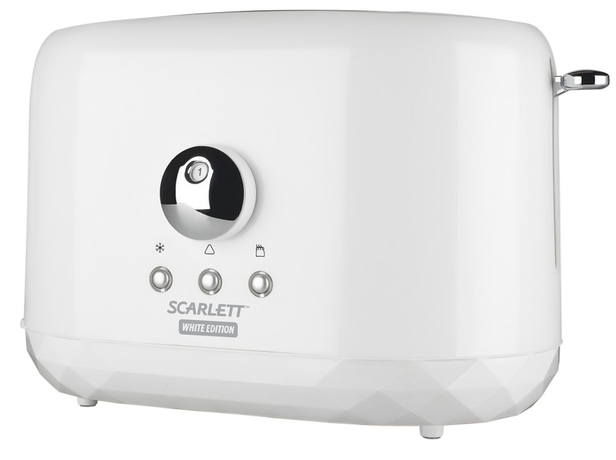 Scarlett SC-TM11002 тостерSC-TM11002 Scarlett SC-TM11002 тостерSC-TM11002Тостер Scarlett SC-TM11002 идеально подходит для поджаривания хлеба на завтрак или на закуску. Он имеет 6 уровней приготовления, что позволяет настроить желаемую степень поджаривания. Поддон для крошек является съемным, что облегчает чистку тостера.