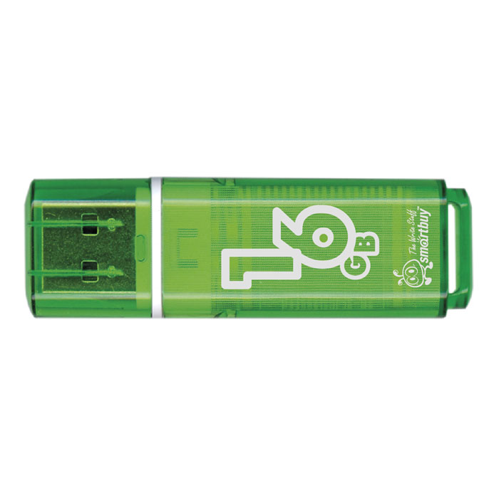 SmartBuy Glossy Series 16GB, Green USB-накопительSB16GBGS-G SmartBuy Glossy Series 16GB, Green USB-накопительSB16GBGS-GКорпус USB-накопителя SmartBuy Glossy Series 16GB сделан из прозрачного пластика с белой полоской, проходящей между корпусом и колпачком. Glossy оборудован специальной системой для крепления колпачка - с помощью скобки он фиксируется между двумя выступающими пластинками на устройстве. Это очень удобно и минимизирует вероятность потери защитного колпачка. За эту же скобку устройство можно прикрепить к шнурку, чтобы накопитель всегда был под рукой.Пропускная способность интерфейса: 480 Мбит/секСовместим с: Windows 7, Windows 8, Windows Vista, Windows XP, Windows 2000, Linux, MAC OS X