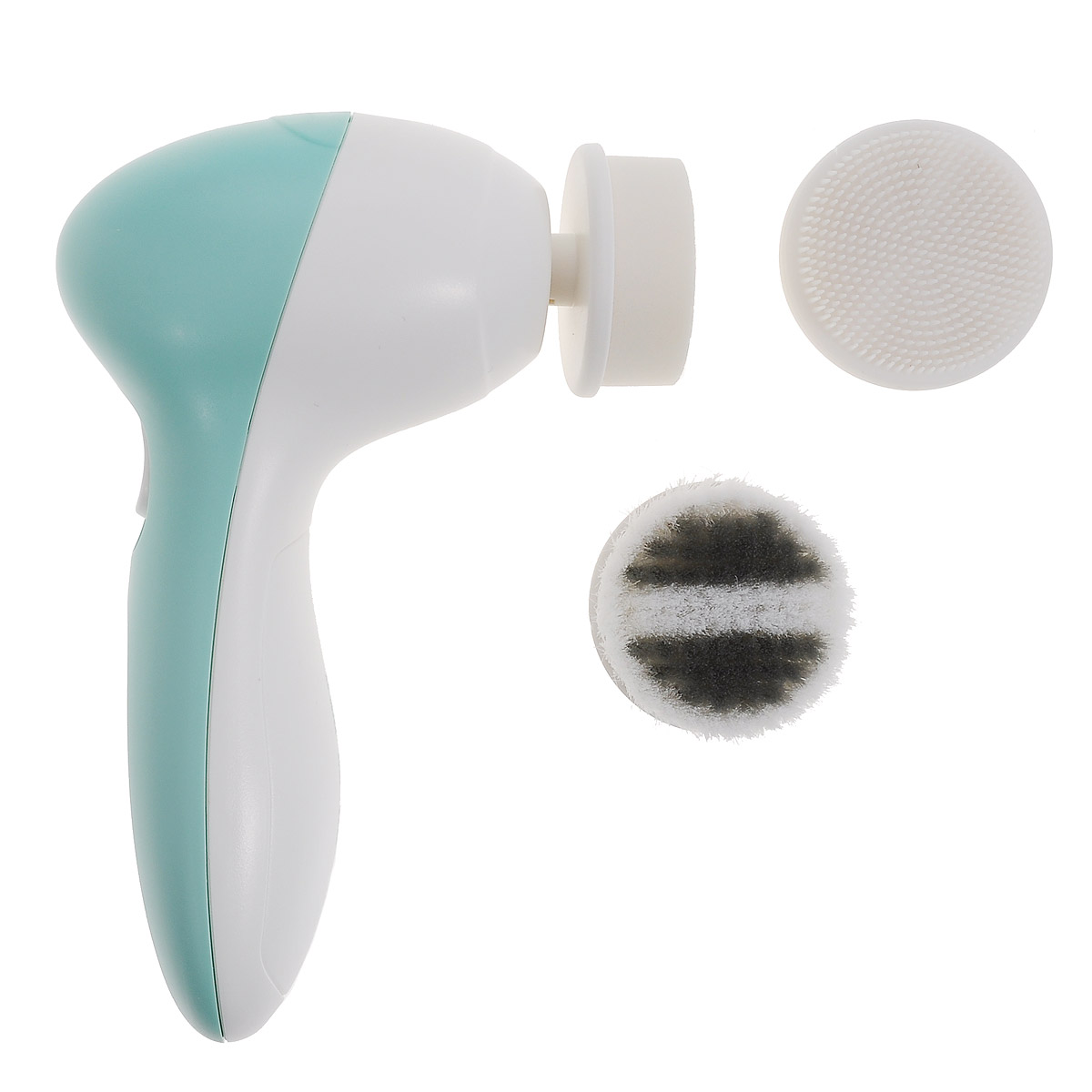 Набор для очищения кожи Touchbeauty AS-0525A, цвет: белый, салатовыйAS-0525A_белый, салатовый Набор для очищения кожи Touchbeauty AS-0525A, цвет: белый, салатовыйAS-0525A_белый, салатовыйУниверсальный набор для чистки и массажа лица Touchbeauty AS-0525A со сменными насадками для глубокого очищения лица практически мгновенно придаст коже сияющий и здоровый вид. Прибор великолепно очищает отороговевших частиц и загрязнений, осуществляет легкий массаж, делая кожу эластичной и придавая тонус.Мягкая губка снимет макияж, ультрамягкая синтетическая щетка удалит грязь из пор, а силиконовая щетка бережно очистит чувствительную кожу. Две скорости работы помогут деликатно или более глубоко очистить лицо на ваш выбор. Для хранения и транспортировки устройства и насадок в комплекте предусмотрен компактный футляр.