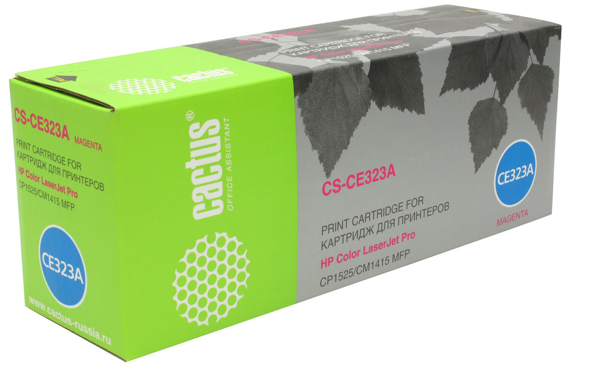 Cactus CS-CE323A, Magenta тонер-картридж для HP LaserJet CP1525CS-CE323A Cactus CS-CE323A, Magenta тонер-картридж для HP LaserJet CP1525CS-CE323AКартридж Cactus CS-CE323A для лазерных принтеров HP.Расходные материалы Cactus для печати максимизируют характеристики принтера. Обеспечивают повышенную четкость изображения и плавность переходов оттенков и полутонов, позволяют отображать мельчайшие детали изображения. Обеспечивают надежное качество печати.