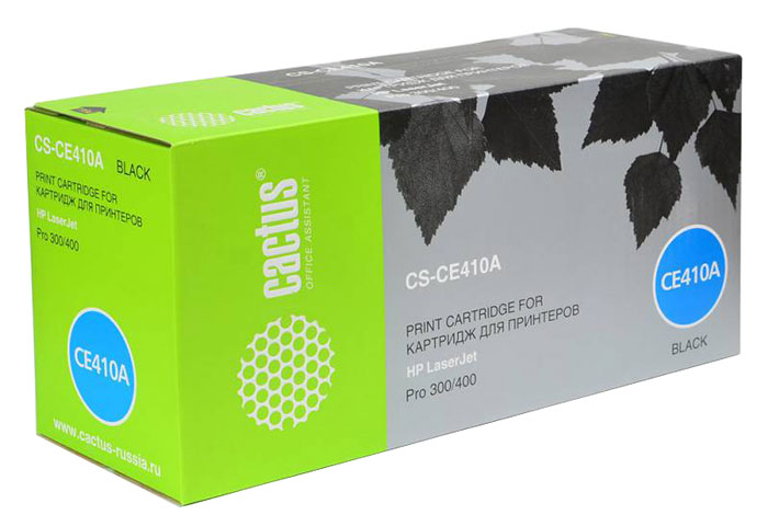 Cactus CS-CE410A, Black тонер-картридж для HP CLJ Pro 300 Color M351 /Pro 400 Color M451CS-CE410A Cactus CS-CE410A, Black тонер-картридж для HP CLJ Pro 300 Color M351 /Pro 400 Color M451CS-CE410AКартридж Cactus CS-CE410A для лазерных принтеров HP.Расходные материалы Cactus для лазерной печати максимизируют характеристики принтера. Обеспечивают повышенную чёткость чёрного текста и плавность переходов оттенков серого цвета и полутонов, позволяют отображать мельчайшие детали изображения. Обеспечивают надежное качество печати.