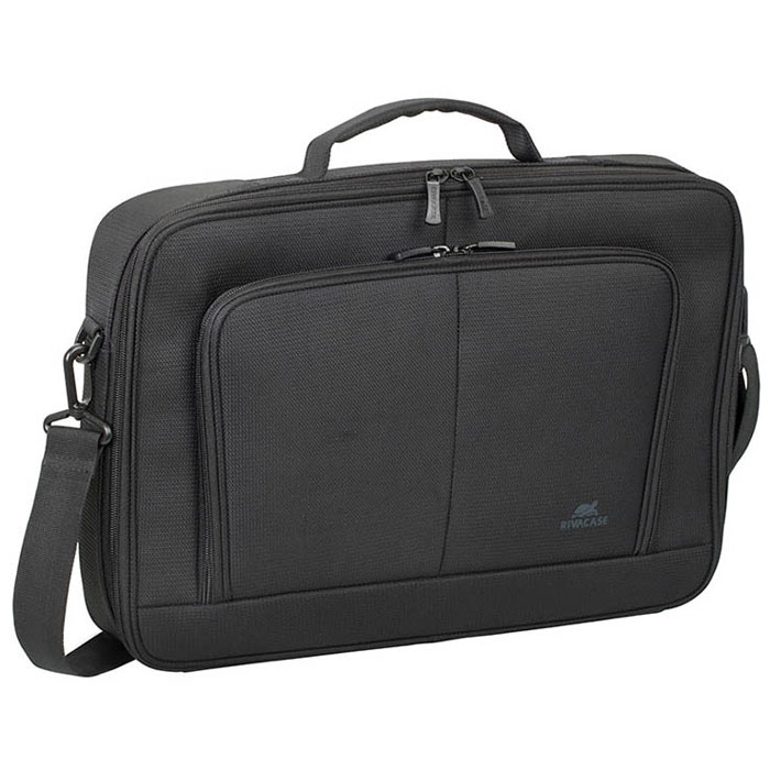 Riva 8431 сумка для ноутбука 15,6, BlackRivaCase 8431 black Riva 8431 сумка для ноутбука 15,6, BlackRivaCase 8431 blackСумка Riva 8431для ноутбука до 15.6 выполнена из плотного синтетического материала и имеет утолщенные стенки для лучшей защиты ноутбука от случайных ударов и царапин, а также от пыли и влаги. Дополнительно имеет усиленную каркасную основу для лучшей защиты ноутбука от случайных ударов. Полностью открывающееся отделение, оборудованное прорезиненной лентой, служит для надежной фиксации ноутбука. Внутреннее отделение предназначено для переноски для планшетов с диагональю до 10.1. Внешнее переднее отделение на молнии служит для хранения аксессуаров, зарядного устройства оборудовано панелью-органайзером для визитных карт, авторучек, смартфона. Уплотненная, мягкая ручка и регулируемый по длине плечевой ремень позволяют чувствовать себя комфортно.