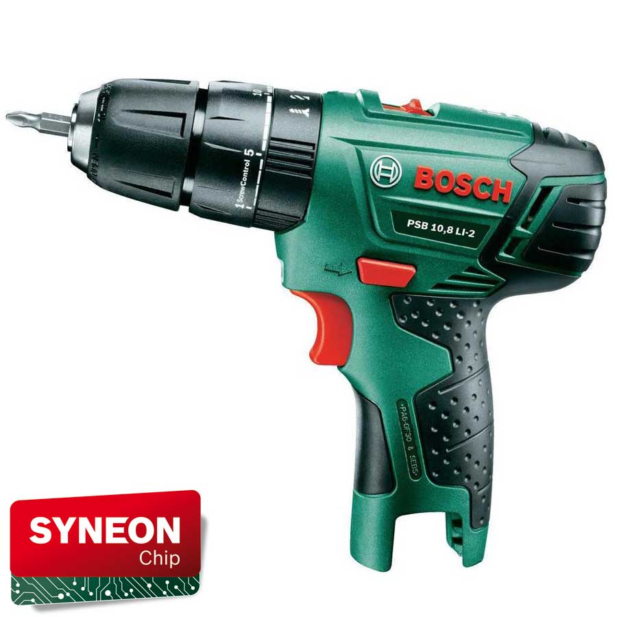 Шуруповерт Bosch PSB 10,8 LI-2 без аккумулятора и зарядного устройства 06039839020603983902 Шуруповерт Bosch PSB 10,8 LI-2 без аккумулятора и зарядного устройства 06039839020603983902Шуруповерт Bosch PSB 10,8 LI-2 (комплектация без аккумуляторной батареи и зарядного устройства) оснащен уникальной технологией Syneon Chip, которая контролирует расход энергии в зависимости от степени сложности выполняемой работы. Благодаря Syneon Chip ваш инструмент работает дольше и его срок службы увеличивается!