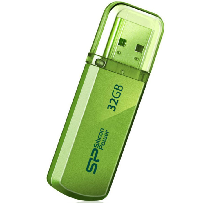 Silicon Power Helios 101 32GB, Green USB-накопительSP032GBUF2101V1N Silicon Power Helios 101 32GB, Green USB-накопительSP032GBUF2101V1NДоступный в яблочно-зеленом и лазоревом цветах новый Silicon Power Helios 101 имеет алюминиевый корпус с матовым покрытием. Silicon Power Helios 101 отражает футуристический, стильный и простой дизайн. Он тонок, легок и подходит для пользователей, следящих за модой! Helios 101 может быть прикреплен к брелоку с ключами и использоваться как аксессуар. Обладающий функцией plug&play Helios 101 - идеальный компаньон нетбука!ПО SP Widget с 7 основными функциями для защиты данных:Синхронизация и Резервное копирование Мои ДокументыСинхронизация и Резервное копирование других папокСинхронизация и Резервное копирование Outlook/Outlook expressКопирование и шифрование данных на USB носительЗагрузка 60-дневной пробной версии Symantec Norton Internet security бесплатноСинхронизация и Резервное копирование папки ИзбранноеБлокирование компьютера паролем, по времени или USB накопителем