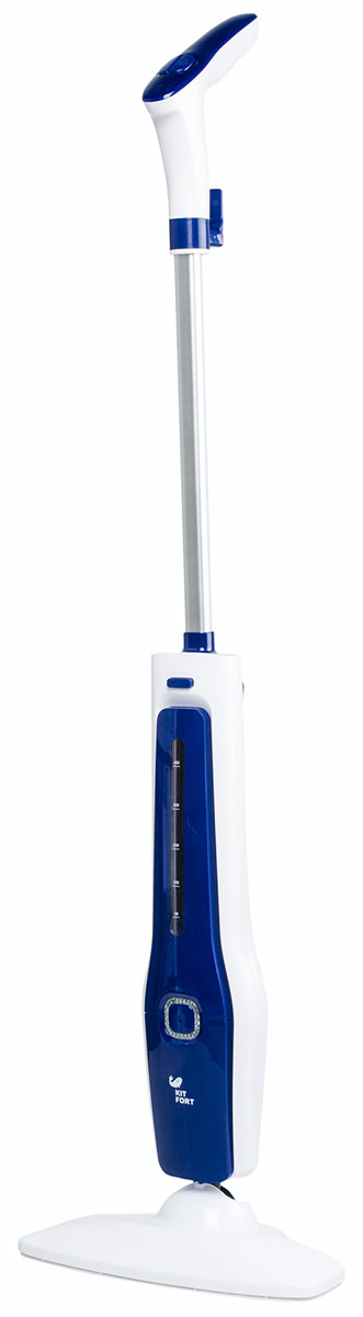 Kitfort КТ-1002-1, Blue паровая швабраКТ-1002-1 синий Kitfort КТ-1002-1, Blue паровая швабраКТ-1002-1 синийПаровая швабра Kitfort КТ-1002 безопасна для здоровья человека и не приносит вреда окружающей среде. При очистке поверхностей паром не требуется применения химических чистящих средств, что улучшает экологию дома, и также позволяет сэкономить на покупке чистящих средств.Принцип действия паровой швабры основан на воздействии горячего пара на загрязнения. Пар проникает внутрь загрязнений, размягчая и растворяя их, а затем с помощью тряпки или щетки частички грязи смываются. Высокая температура пара также весьма способствует процессу очистки. В случае если загрязнение нерастворимо в воде (например, жировые отложения), оно также может быть легко удалено: под действием высокой температуры пара оно размягчается, а пар вкупе с механическим воздействием на загрязнение превращает его в эмульсию, состоящую из мелких частичек загрязнения и воды. Эта эмульсия затем может быть легко удалена тряпкой. Кроме того, горячий пар эффективно устраняет патогенные микроорганизмы, бактерий, пылевых клещей, плесень и грибки, которые могут вызывать аллергические реакции и астму.Перед мытьем пола рекомендуется их подмести или пропылесосить для удаления пыли и частиц грязи. При мытье пола перемещайте швабру равномерными возвратно-поступательными движениями, отталкивая ее от себя и притягивая обратно. Двигайтесь назад, чтобы не наступать на уже вымытый пол.Тряпка из микрофибры собирает воду при мытье пола. Однако в зависимости от особенностей поверхности пола и заданной интенсивности подачи пара на полу может остаться немного влаги. В этом случае рекомендуется дать полу высохнуть естественным путем. Высыхание можно ускорить с помощью вентилятора, направив его на требуемую область. Чтобы после мытья пол был менее влажным, уменьшите подачу пара.В перерывах между использованием вы можете ставить швабру на парковочную площадку. Тогда пол под шваброй не будет отсыревать от влажной тряпки. Рамку рекомендуется использовать при мытье ковровых покрытий, чтобы облегчить скольжение швабры поповерхности.