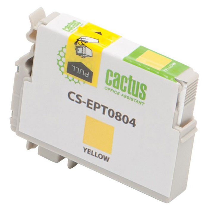 Cactus CS-EPT0804, Yellow струйный картридж для Epson Stylus Photo P50CS-EPT0804 Cactus CS-EPT0804, Yellow струйный картридж для Epson Stylus Photo P50CS-EPT0804Картридж Cactus CS-EPT0804 для струйных принтеров Epson.Расходные материалы Cactus для печати максимизируют характеристики принтера. Обеспечивают повышенную четкость изображения и плавность переходов оттенков и полутонов, позволяют отображать мельчайшие детали изображения. Обеспечивают надежное качество печати.