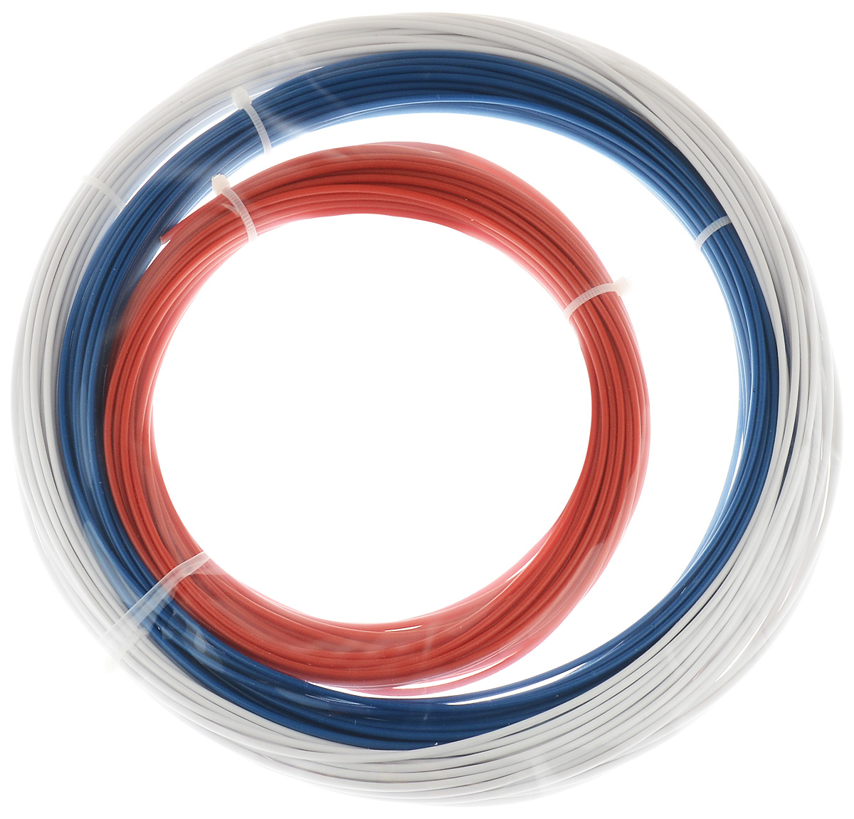ESUN 3D Filament, Red White Blue комплект ABS-пластика, 10 мУТ000006724 ESUN 3D Filament, Red White Blue комплект ABS-пластика, 10 мУТ000006724ESUN 3D Filament - комплект ABS-пластика для 3D печати, состоящий из трех цветов. Толщина пластика составляет 1,75 мм. Длина каждого мотка - 10 метров.