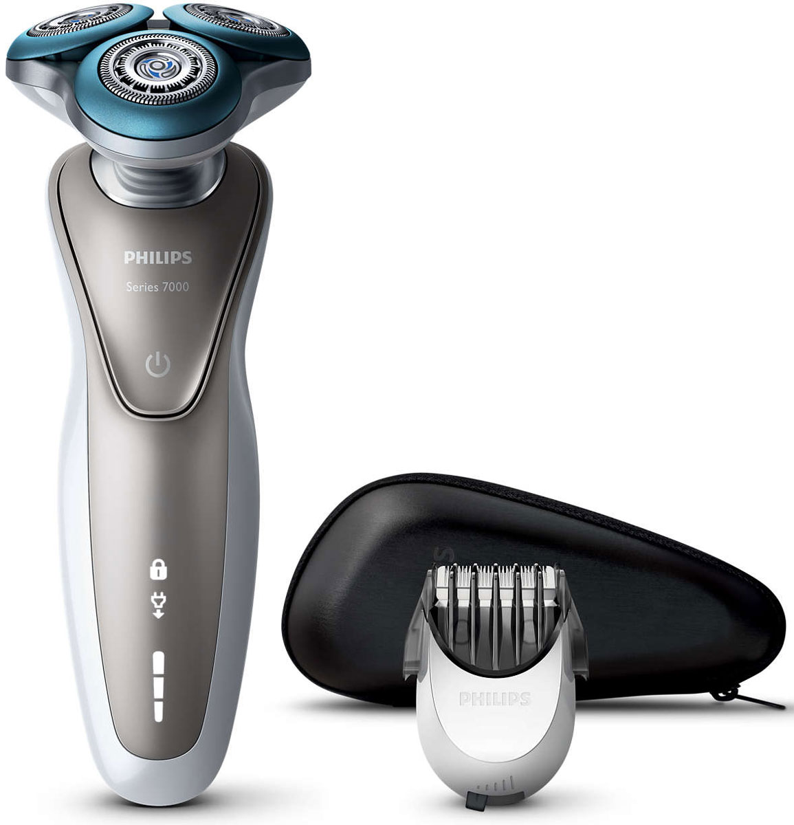 Philips S7510/41 электробритваS7510/41 Philips S7510/41 электробритваS7510/41Бритва Philips S 7510/41 разработана специально для чувствительной кожи. Благодаря кольцам Comfort rings с уникальным микрогранулированным покрытием бритва легко скользит по коже для бережного и чистого бритья. Кольца Comfort rings имеют уникальное покрытие, состоящее из множества микрогранул, которые создают мягкий и гибкий слой. Это обеспечивает гладкое скольжение бритвы по коже лица и снижает риск раздражения. Идеально гладкая кожа!Благодаря особой конструкции лезвия срезают длинные, короткие и прилегающие волоски максимально близко к коже, одновременно защищая ее от повреждений. Специальные отверстия точно направляют волоски, а лезвия аккуратно срезают их, не повреждая кожу. Головки DynamicFlex легко движутся в 5 направлениях и точно повторяют изгибы лица и шеи для более комфортного бритья. Уплотнение Aquatec позволяет выбирать наиболее комфортный способ бритья: быстрое и комфортное сухое или влажное с использованием геля или пены. Вы можете использовать прибор даже в душе.На интуитивно понятном дисплее Philips S 7510/41 отображается вся необходимая информация, что позволяет в полной мере использовать возможности вашей бритвы: трехуровневый индикатор состояния аккумулятора, индикатор очистки, индикатор низкого уровня заряда, индикатор замены бритвенной головки и индикатор дорожной блокировки.Энергоэффективный мощный литий-ионный аккумулятор обеспечивает 2 удобных режима: до 50 минут работы после зарядки в течение 1 часа или быстрая зарядка для одного сеанса бритья. Philips S 7510/41 работает только в автономном режиме для максимальной безопасности при влажном бритье.Измените свой образ с помощью насадки-стайлера SmartClick для бороды. 5 установок длины на выбор подходят для создания идеальной щетины или моделирования аккуратной короткой бороды. Закругленные кончики и гребни предотвращают появление раздражения. Система двойных лезвий Super Lift & Cut обеспечивает идеально чистое и гладкое бритье. Первое лезвие приподнимает волоски, а второе — аккуратно срезает их у самого основания. Просто откройте бритвенную головку и тщательно промойте ее под струей воды.На бритву Philips S 7510/41 распространяется 2-летняя гарантия. Philips заботится об окружающей среде и обществе и придерживается строгих экологических стандартов при разработке продуктов.