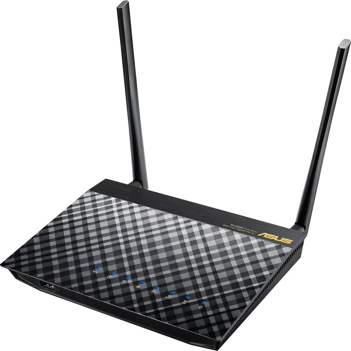 ASUS RT-AC55U маршрутизаторRT-AC55U ASUS RT-AC55U маршрутизаторRT-AC55UASUS RT-AC55U – это современный двухдиапазонный маршрутизатор, обеспечивающий высокую скорость передачи данных по беспроводной сети.RT-AC55U – двухдиапазонный беспроводной маршрутизатор стандарта 802.11ac, в рамках которого скорость передачи данных в диапазоне 5 ГГц может достигать 867 Мбит/с. Поддержка стандарта 802.11ac, реализованная с помощью чипсета Broadcom, означает, что RT-AC55U уже сейчас дает возможность всем пользователям насладиться преимуществами новой технологии, которую относят к пятому поколению беспроводных средств коммуникации.Технология ASUS Ai Radar обеспечивает улучшенное покрытие сети Wi-Fi без увеличения энергопотребления. Интеллектуально определяя расположение подключенных устройств, RT-AC55U преобразует слабый всенаправленный сигнал в сильный однонаправленный, что обеспечивает более высокую скорость передачи данных.Технология ASUS AiCloud позволяет превратить подключенный к RT-AC55U внешний жесткий диск в облачное хранилище данных, к которому можно будет получать доступ удаленно с любого компьютера, смартфона или планшета посредством мобильного приложения. Причем в режиме синхронизации маршрутизаторов AiCloud автоматически обновляет файлы на внешних накопителях, подключенных к совместимым маршрутизаторам ASUS, до актуальных версий, таким образом облегчая обмен файлами. Благодаря возможности одновременной работы в двух частотных диапазонах (2,4 и 5 ГГц) со скоростью 300 Мбит/с и 867 Мбит/с, соответственно, RT-AC55U обеспечивает общую скорость передачи данных по беспроводной сети на уровне 1167 Мбит/с.RT-AC55U обладает двумя портами USB, к которым можно подключить сетевой принтер или сканер, а в случае подключения внешнего жесткого диска данный маршрутизатор превращается в полноценное сетевое хранилище. Один из USB-портов соответствует новому высокоскоростному стандарту USB 3.0. Помимо стандартного режима работы (в качестве беспроводного маршрутизатора) RT-AC55U может использоваться в режиме беспроводного повторителя (для расширения зоны покрытия другого маршрутизатора) или беспроводной точки доступа (для реализации беспроводного интерфейса в существующей проводной сети).Настройка RT-AC55U – предельно легкий и простой процесс. Достаточно лишь включить маршрутизатор, подключить к нему необходимые кабели и открыть веб-браузер на любом устройстве с Wi-Fi, например ноутбуке или планшетном компьютере. В открывшейся странице настройки нужно ввести имя пользователя и пароль, предоставленные вашим интернет-провайдером – и маршрутизатор сам установит соединение с сетью интернет!С помощью RT-AC55U можно организовать до трех гостевых беспроводных сетей и для каждой из них задать индивидуальные права доступа и другие параметры.