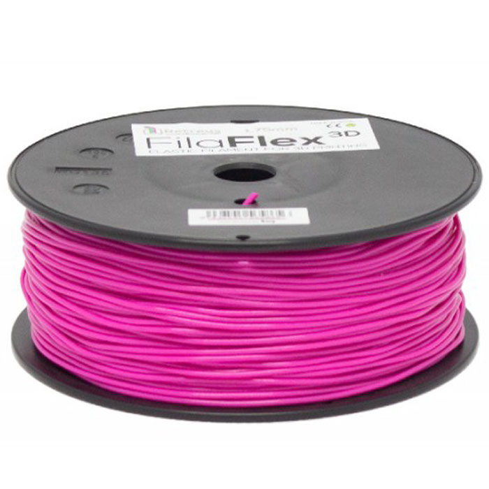 BQ Filaflex пластик в катушке, 1,75 мм, MagentaF000091 BQ Filaflex пластик в катушке, 1,75 мм, MagentaF000091Пластик BQ Filaflexэто эластичный термопластик для использования в 3D принтерах, стойкий к моющим средствам и щелочам. Один из лучших материалов для печати на 3D принтере, он не теряет форму при растяжении и имеет высокую прочность на разрыв. Материал абсолютно без запаха и не является токсичным. Температура плавления215-250°C. Пластик BQ Filaflex применяется для создания гибких, эластичных 3D моделей, таких как ремешки часов, обувь, предметы одежды и аксессуары, а также как часть более сложных 3D моделей в комбинации с обычным PLA пластиком. Одной катушки BQ Filaflex хватит на десятки изделий.Диаметр пластиковой нити: 1,75 ммПредел прочности: 39 МПа