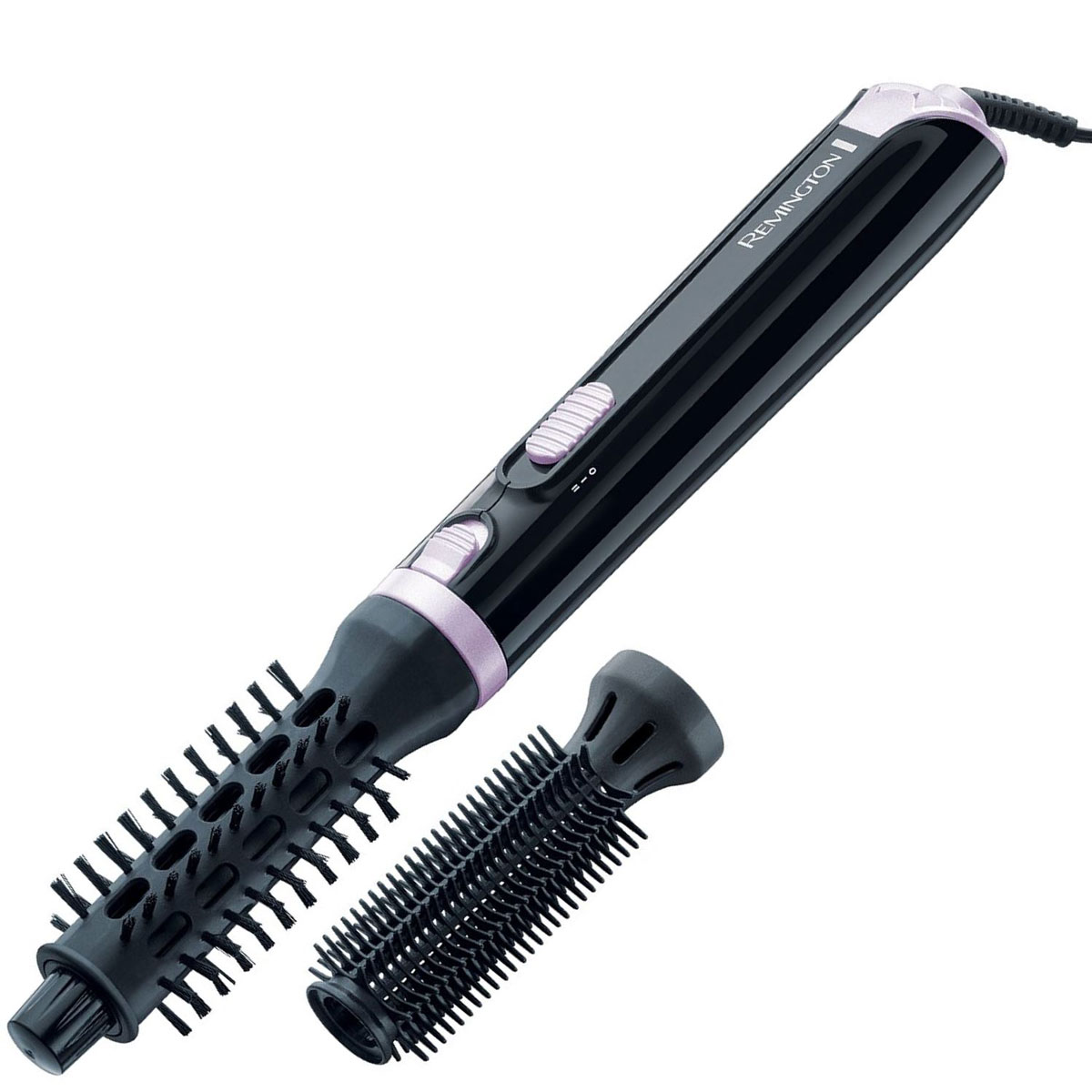 Remington AS404 стайлерAS404 Remington AS404 стайлерAS404Воздушный стайлер Remington AS404 возводит процесс создания укладки на новый уровень. Благодаря этому умному прибору всего за несколько минут вы будете готовы к любому событию. С помощью мотора с мощностью 400 Вт вы сможете не только быстро высушить волосы, но и создать множество разнообразных образов - для этого воспользуйтесь насадками, которые вы найдете в комплекте.Две температурных/скоростных настройки позволят выбрать оптимальный режим для вашего типа волос и создать желаемую укладку. Выберите низкий температурный режим для тонких и коротких волос, а высокий температурный режим подойдет для густых и непослушных волос.