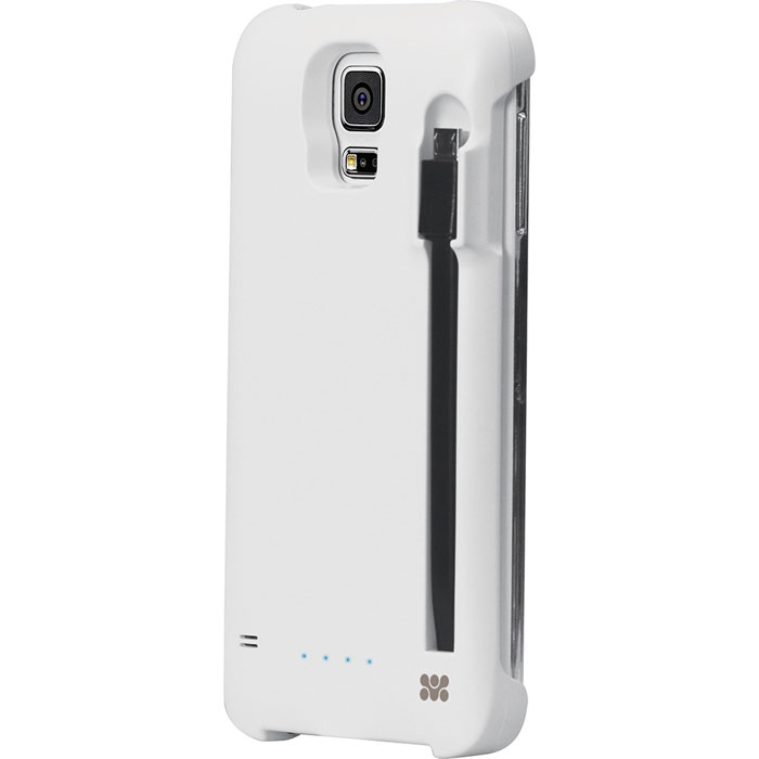 Promate PowerСase-S5, White аккумулятор-чехол для Samsung Galaxy S500007793 Promate PowerСase-S5, White аккумулятор-чехол для Samsung Galaxy S500007793Promate PowerСase-S5 - это инновационный гаджет, разработанный специально для смартфона Samsung Galaxy S5, чтобы обеспечить ему непревзойденную защиту и дополнительный заряд батареи. Тонкий корпус с симпатичной задней панелью, призванной защитить смартфон от случайных ударов и царапин прячет в себе дополнительную батарею. Система зарядки контролируется удобно расположенной кнопкой, находящейся на задней части чехла. Просто нажмите на эту кнопку, чтобы активировать зарядку. 5 светодиодов позволяют вам в каждый момент времени иметь полное представление о том, сколько энергии еще осталось про запас.Защита от короткого замыкания и перезарядки