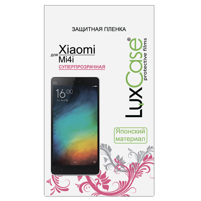 Luxcase защитная пленка для Xiaomi Mi4i, суперпрозрачная54812 Luxcase защитная пленка для Xiaomi Mi4i, суперпрозрачная54812Защитная пленка Luxcase для Xiaomi Mi4i сохраняет экран смартфона гладким и предотвращает появление на нем царапин и потертостей. Структура пленки позволяет ей плотно удерживаться без помощи клеевых составов и выравнивать поверхность при небольших механических воздействиях. Пленка практически незаметна на экране смартфона и сохраняет все характеристики цветопередачи и чувствительности сенсора.