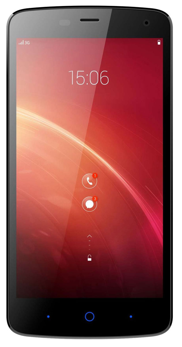ZTE Blade L370, BlackZTE BLADE L370 BLACK ZTE Blade L370, BlackZTE BLADE L370 BLACKZTE Blade L370 - стильный и недорогой смартфон, в котором используется процессор MediaTek MT6582 с тактовой частотой 1,3 ГГц, дополненный 1 ГБ оперативной памяти. Объем встроенного накопителя составляет 8 ГБ, кроме того, есть слот для карт microSD емкостью до 32 ГБ.В смартфоне установлен 5-дюймовый экран с разрешением 854x480 точек, 5-мегапиксельная фронтальная камера и 8-мегапиксельная основная. Поддерживается стандарт связи 3G, а также имеется GPS-приёмник для навигации. Время автономной работы от аккумулятора емкостью 2000 мАч составляет до 420 часов в режиме ожидания. Телефон сертифицирован Ростест и имеет русифицированный интерфейс меню, а также Руководство пользователя.