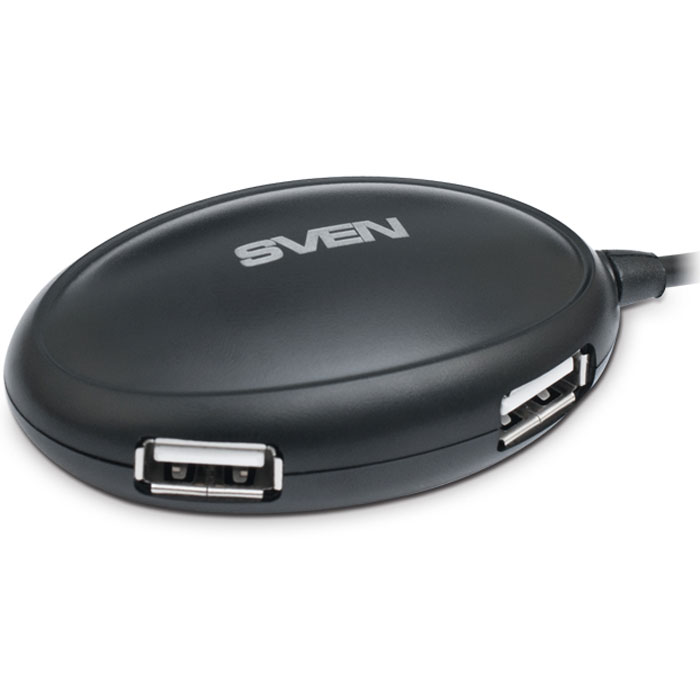 Sven HB-401, Black USB-концентраторSV-012830 Sven HB-401, Black USB-концентраторSV-012830Новый 4-портовый USB-концентратор Sven HB-401 представляет пользователю возможность не только получить три дополнительных USB-порта, но и решить проблему месторасположения подключаемых внешних USB-устройств и самого хаба, ведь длина встроенного в хабы USB-кабеля составляет 1,2 метра. Оригинальный дизайн Sven HB-401 сделает его использование не только полезным, но и весьма приятным.Совместимость: Windows XP / Vista / 7 / 8