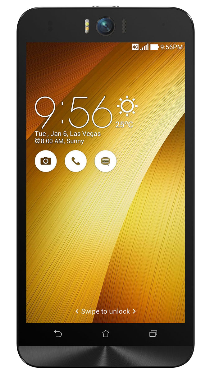 ASUS ZenFone Selfie ZD551KL (16GB), Gold (90AZ00U9-M01280)90AZ00U9-M01280 ASUS ZenFone Selfie ZD551KL (16GB), Gold (90AZ00U9-M01280)90AZ00U9-M01280Asus Zenfone Selfie ZD551KL - инновационное сочетание современных технологий, модных трендов и безупречного качества изготовления. В этом смартфоне есть все, чтобы увидеть себя в самом лучшем свете - две отличные камеры с множеством специальных режимов съемки, удобный интерфейс ZenUI и высококачественный экран.Отличительной особенностью смартфона ZenFone Selfie является высококачественная фронтальная камера с технологией PixelMaster, разрешением 13 мегапикселей, большой диафрагмой (F/2,2) и 88-градусным объективом, причем в режиме панорамных селфи она дает возможность снимать фотографии, охватывающие угол до 140 градусов. И фронтальная, и тыловая камеры смартфона оснащены двухцветной светодиодной вспышкой. В обоих применены современные компоненты от Largan и Toshiba, а в тыловой также реализована высокоскоростная система лазерной автофокусировки.Благодаря поддержке системы жестового управления ZenMotion, для перевода смартфона ZenFone Selfie в режим съемки селфи достаточно начертить пальцем на его экране определенный символ. По умолчанию это латинская буква S, однако ее легко можно заменить на любую другую. Функция улучшения портрета позволяет автоматически украсить селфи-снимки в режиме реального времени: убрать дефекты кожи, подкорректировать черты лица и т.д.Двухцветная вспышка ZenFone Selfie позволяет добиться естественных цветов на фотографиях, снимаемых в помещении. Режим увеличенного динамического диапазона позволяет камерам ZenFone Selfie лучше передавать мельчайшие детали в темных участках фотоснимка.Asus Zenfone Selfie ZD551KL выполнен в ярком корпусе, который обладает типичными для смартфонов Asus декоративными элементами в стиле Zen, такими как узор из концентрических окружностей. Расположенные на задней панели кнопки управления громкостью звука и камерой очень легко нажимать указательным пальцем.IPS-дисплей смартфона ZenFone Selfie обладает разрешением 1920х1080 пикселей и широкими (178°) углами обзора. Благодаря высокой пиксельной плотности (403 пикселя на дюйм) изображение на его экране будет невероятно четким, а эксклюзивная технология ASUS TruVivid обеспечит сочные, яркие цвета. Будучи 5,5-дюймовым устройством, ZenFone Selfie выполнен в корпусе, соответствующем 5-дюймовым смартфонам. Этого удалось добиться за счет уменьшения толщины экранной рамки, которая составляет всего 3,3 мм.В данной модели используется восьмиядерный 64-битный процессор Qualcomm Snapdragon 615, который сочетает высокую производительность с низким энергопотреблением. Его мощности хватит для любых мобильных приложений, а для быстрой передачи данных (на скорости до 150 Мбит/с) в данном смартфоне имеется встроенный модуль 4G/LTE.Телефон сертифицирован Ростест и имеет русифицированный интерфейс меню, а также Руководство пользователя.