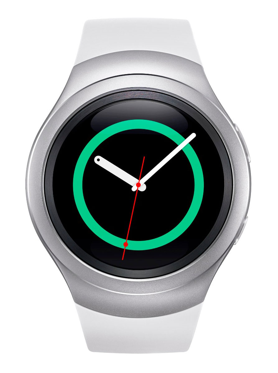 Samsung Gear S2 (SM-R720), White смарт-часыSM-R7200ZWASER Samsung Gear S2 (SM-R720), White смарт-часыSM-R7200ZWASERЭлегантные и стильные часы Samsung Gear S2 с прочным корпусом из нержавеющей стали идеально облегают запястье. Вы сможете легко менять циферблат и браслеты, чтобы выглядеть безупречно в любойситуации.Благодаря творческому союзу Samsung с Алессандро Мендини дизайн Samsung Gear S2 воплощает вкус, стиль и чувство цвета великого мастера. В широком ассортименте циферблатов и браслетов вы обязательно найдете те, которые подчеркнут ваш безупречный стиль. Все самые нужные функции смартфона активируются на Gear S2 простыми движениями. Поворачивая рамку, просматривайте длинные письма, увеличивайте карту и переходите к новой композиции. Теперь любой поворот - всегда к лучшему!Samsung Gear S2поможет вам заботиться о своем здоровье. Отслеживайте ежедневную активность, сердечный ритм и потребление воды и кофеина. Подбадривающие сообщения позволят достичь новых высот. Будьте в курсе дел, оставайтесь в форме и даже покупайте кофе с помощью Gear S2. А для подзарядки просто положите устройство на беспроводную зарядную станцию.Широкий ассортимент великолепных приложений для часов Samsung Gear S2сделает их еще удобнее. Короткие пробежки, долгие путешествия и безопасность вашего дома - теперь все под контролем. Теперь ваша любимая музыка всегда с вами! Вы сможете хранить до 300 композиций, без труда синхронизируя их со смартфоном - даже если вы собрались на пробежку и оставили его дома. Все, что вам нужно, - это Gear S2 и Bluetooth-наушники Level U.Дисплей 1.2 дюйма, 302 ppiTizen OSЧипсет Exynos 3250, двухъядерный процессорОперативная память: 512 МБЗащита от пыли и воды: IP68Приложения S Health, Nike+ RunningГолосовой набор с помощью S VoiceNFCБеспроводная зарядкаВремя зарядки - около 2 часов, время работы - около 2-3 дней