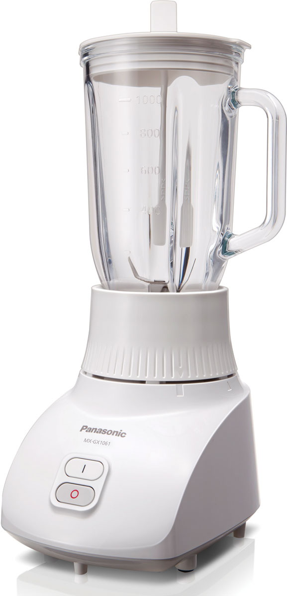 Panasonic MX-GX1011WTQ, White блендерMX-GX1011WTQ Panasonic MX-GX1011WTQ, White блендерMX-GX1011WTQЛюбите удивлять своих родных чем-нибудь необычным и вкусным? Тогда блендер – это то, что вам необходимо! Фантазируйте, экспериментируйте, поражайте своими кулинарными талантами вместе с блендером Panasonic MX-GX1011WTQ. Стильный дизайн, высокая функциональность и несомненное удобство – разве это не мечта каждой хозяйки? Устроить ужин в небольшом домашнем кругу или приготовить роскошный обед на 10 и более персон – блендер Panasonic MX-GX1011WTQ поможет вам это сделать за считанные минуты! Потратьте свое драгоценное время на то, чтобы провести его с близкими людьми, а не на готовку!