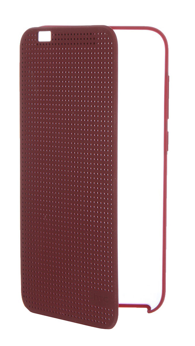 HTC HC M272 Dot View чехол для One A9, Dark Red99H11979-00 HTC HC M272 Dot View чехол для One A9, Dark Red99H11979-00HTC HC M272 Dot View - фирменный чехол-раскладушка для One A9 - позволяет пользователю взаимодействовать с телефоном, не открывая крышку аксессуара.Лицевая сторона чехла выполнена из перфорированного пластика, сквозь отверстия которого хорошо просматривается информация на главном экране. При надетом чехле смартфон распознает аксессуар и включает специальный режим отображения данных.Чехол позволяет принимать звонки, получать уведомления о входящих звонках и сообщениях, состоянии аккумулятора. Двойным постукиванием по поверхности HTC Dot View включается Motion Launch и позволяет включить и выключить индикацию времени и погоды. Если провести по чехлу сверху вниз, активируется голосовой поиск.