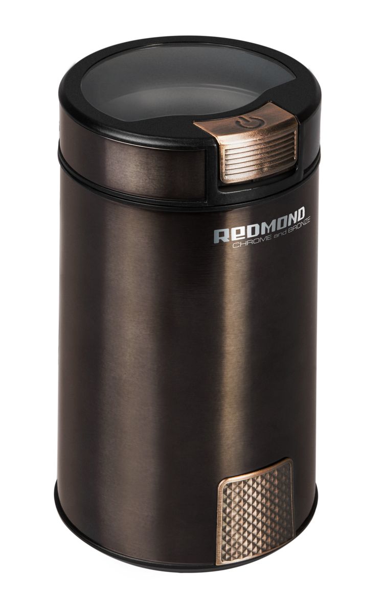 Redmond RCG-CBM1604 кофемолкаRCG-CBM1604 Redmond RCG-CBM1604 кофемолкаRCG-CBM1604Кофемолка Redmond RCG-CBM1604 – новая элегантная модель с премиальным дизайном из уникальной серии Chrome & Bronze в корпусе из нержавеющей стали, оснащённая инновационным сверхострым ножом. Создавайте, словно очередной шедевр высокого искусства, свежий и ароматный кофе крупного, среднего или тонкого помола. Уверенно применяйте изысканный прибор для быстрого и приятного измельчения всевозможных специй, зёрен и орехов.Кофемолка Redmond RCG-CBM1604 с ножом из нержавеющей стали и съёмной защитной крышкой оснащена долговечной металлической ёмкостью для измельчения ингредиентов. Относительно большая порция продукта за одну загрузку (50 г) позволяет комфортно и быстро сделать кофе для большой компании, а специи, зёрна и орехи измельчить впрок.Redmond RCG-CBM1604 порадует владельца и такой особенностью, как наличие удобного отсека для хранения шнура. Вы станете счастливым обладателем современного универсального устройства!