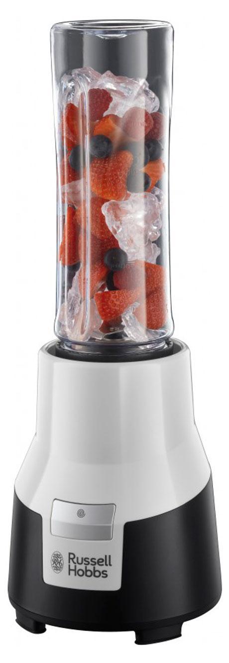 Russell Hobbs 22340-56 блендер22340-56 Russell Hobbs 22340-56 блендер22340-56Мы знаем, что очень часто в утренние часы не хватает времени на полноценный завтрак, именно поэтому мы разработали уникальный блендер Aura Mix and Go Pro. Это стационарный блендер с двумя портативными бутылочками (600 мл каждая), которые используются для быстрого смешивания полезных и вкусных смузи или коктейлей. Просто заполните бутылочку ингредиентами (допустим, йогурт и фрукты), установите на основание блендера, смешайте и возьмите с собой в дорогу, на работу или спортзал.Нет необходимости искать дополнительные специальные емкости, чтобы взять ваш питательный продукт с собой. Кроме того, в комплекте блендера присутствует мини-мельничка для быстрого измельчения различных твердых продуктов, допустим, кофейных зерен, орехов, специй и приправ. Блендер Aura Mix and Go Pro будет крайне полезен не только в приготовлении завтраков!