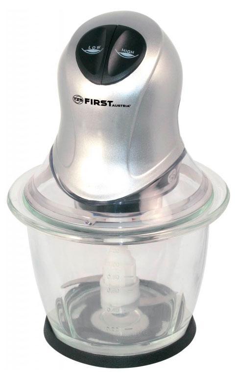 First FA-5114-2, Silver измельчительFA-5114-2 Silver First FA-5114-2, Silver измельчительFA-5114-2 SilverКомпактный измельчитель First FA-5114-2способен быстро и эффективно нарезать необходимые продукты ножами из нержавеющей стали. Имеет 2 скорости и стеклянную чашу объемом 1,2 л.