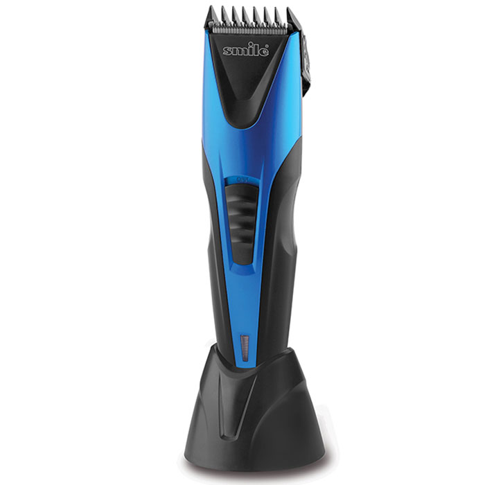 Smile НСМ 3102 машинка для стрижкиНСМ 3102 Smile НСМ 3102 машинка для стрижкиНСМ 3102Триммер для стрижки волос Smile НСМ 3102 оборудован ножами из высококачественной нержавеющей стали шириной 45 мм. Длину стрижки вы можете легко изменять за счет встроенного регулятора в диапазоне от 0,4 до 12 мм. Устройство может работать как от сети, так и от аккумулятора, при этом время полной зарядки составляет 8 часов, а время автономной работы - 60 минут.