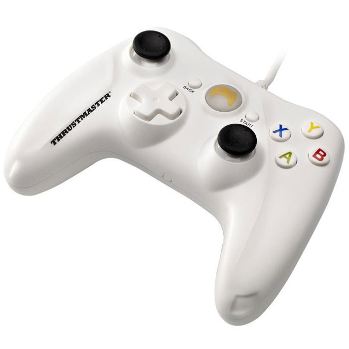 Thrustmaster GP XID, White геймпад2960740 Thrustmaster GP XID, White геймпад2960740Игровой пульт Thrustmaster XID поддерживает подключение типа Plug & Play и распознается ОС Windows и ПК-играми напрямую!Отточенный дизайн, обеспечивающий оптимальный комфортный захват и быстрый доступ ко всем функциям:Левый мини-джойстик смещен кверху (для удобного управления большим пальцем левой руки)Правый мини-джойстик смещен книзу (для удобного управления большим пальцем правой руки)Крестообразная многопозиционная кнопка расположена в нижней части слева (для удобного управления большим пальцем левой руки)Идеально расположенные кнопки2 удлиненных и изогнутых прогрессивных пусковых кнопки12 цифровых функциональных кнопок + 1 кнопка быстрого вызова Windows LiveСуперточные мини-джойстики с нескользящим покрытием из фирменной текстурированной резины