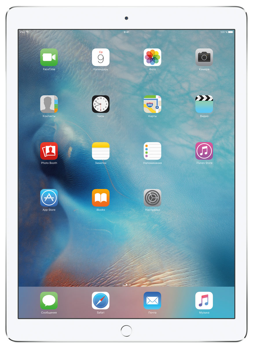 Apple iPad Pro Wi-Fi 32GB, SilverML0G2RU/A Apple iPad Pro Wi-Fi 32GB, SilverML0G2RU/AС Apple iPad Pro мир ваших увлечений станет ещё обширнее. Это устройство обладает потрясающим 12,9-дюймовым дисплеем Retina и улучшенной технологией Multi-Touch, а его производительность почти в два раза выше, чем iPad Air 2. Новый iPad Pro не просто больше - с ним вы получите возможность работать и творить в совершенно иных масштабах.Дисплей Retina с диагональю 12,9 на iPad Pro - самый совершенный из всех. Он на 78% больше, чем у iPad Air 2, а под его стеклом уместились обновлённая подсистема Multi-Touch и самое высокое разрешение среди всех устройств iOS - 5,6 млн пикселей. Его потрясающая чёткость и впечатляющие цвета, включая насыщенный чёрный, делают невероятно увлекательным любое занятие: от обработки фотографий до игр со сложной графикой.В корпус данной модели встроено четыре динамика, которые обеспечивают естественный и объёмный звук. Впервые отсеки для динамиков вырезаны прямо в корпусе unibody. Благодаря новой архитектуре динамики получили на 61% больше места, что расширило диапазон частот и втрое повысило их мощность по сравнению с предыдущими моделями iPad.Динамики в iPad Pro - это не только качественный звук, но и интеллектуальная технология. Все динамики воспроизводят звук низкой частоты, а верхние - ещё и высоких. Кроме того, динамики автоматически распознают вертикальное или горизонтальное положение устройства. Как ни крути, iPad Pro всегда гарантирует живое и сбалансированное звучание.Smart Connector - новый элемент интерфейса, который использует проводящий материал Smart Keyboard для передачи сигнала в обоих направлениях. Он обеспечивает питание клавиатуры Smart Keyboard (продается отдельно) от iPad Pro и передаёт импульс от клавиш обратно на iPad Pro. Пользоваться разъёмом Smart Connector проще простого. Вставьте iPad Pro в Smart Keyboard (так же, как в чехол Smart Cover) и начинайте работать.Производительность процессора A9X в 1,8 раза выше, чем у iPad Air 2, а скорость его работы и отклика просто поражает. iPad Pro реагирует на ваши жесты как никогда быстро. Поэтому работа даже над такими сложными задачами, как создание и рендеринг 3D-моделей или монтаж нескольких потоков видео 4K, выполняется быстро и плавно.Планшет оснащён модернизированным системным контроллером, производительность которого сравнима с производительностью контроллеров настольных компьютеров. Это значит, что скорость чтения и записи становится ещё выше - даже очень большие файлы открываются мгновенно. В качестве примера можно назвать смонтированный фильм 4K или все снимки формата RAW, импортированные с HD-камеры.Планшет сертифицирован Ростест, имеет русифицированный интерфейс, меню и «Руководство пользователя».
