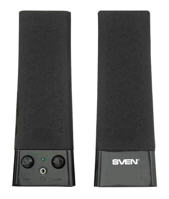 Sven 235, Black акустическая система 2.0SV-0110235BK Sven 235, Black акустическая система 2.0SV-0110235BKКомпания SVEN представляет готовое решение – мультимедийные колонки начального уровня SVEN 235. Модель легко справится с поставленной задачей и не станет обузой даже для самого скромного бюджета. Удобство в использовании и строгий, лаконичный дизайн, уместный в любом окружении – вот основные достоинства SVEN 235! Регулировка громкости и выход на наушники сделают работу на компьютере проще и приятнее.Будучи одной из самых бюджетных вариантов в линейке мультимедийной акустики SVEN, 235-ая модель – это просто находка для тех, кто желает получить все самые основные функции за минимальные деньги!