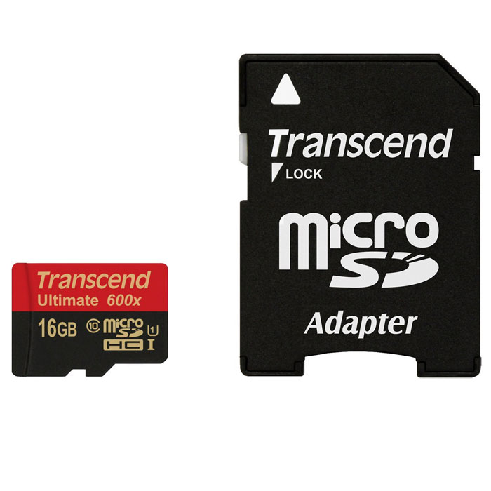 Transcend Ultimate microSDHC Class 10 UHS-I 600x 16GB карта памятиTS16GUSDHC10U1 Transcend Ultimate microSDHC Class 10 UHS-I 600x 16GB карта памятиTS16GUSDHC10U1Карты памяти Transcend microSDHC UHS-I с поддержкой спецификации Ultra High Speed Class 1 созданы специально, чтобы улучшить качество работы со смартфонами и планшетами. Карты памяти используют технологию последнего поколения и гарантируют максимально возможный уровень производительности при работе активно задействующих память мобильных приложений и игр, а также обеспечивают плавную запись и воспроизведение видео в разрешении Full HD.