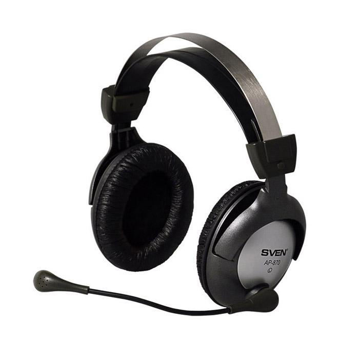 Sven AP-870 наушники с микрофономSV-0410870 Sven AP-870 наушники с микрофономSV-0410870Модель AP-870 со встроенным микрофоном и регулятором громкости идеально подходит для прослушивания музыки и просмотра фильмов, компьютерных игр и голосового чата (voice chat) через Интернет. Наушники эргономичны и удобны в использовании, отличаются прекрасной звукоизоляцией и безупречным качеством звука.Регулятор громкости на кабеле Поворотный микрофонный держатель Регулируемое оголовье Кожаные амбушюры