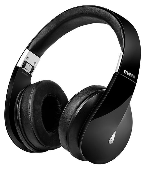 Sven AP-B570MV, Black беспроводные наушники с микрофономSV-013011 Sven AP-B570MV, Black беспроводные наушники с микрофономSV-013011Компания SVEN представляет блестящую модель – Bluetooth-стереогарнитуру AP-B570MV. В этой модели соединились запоминающийся дизайн и яркий, насыщенный звук.Широкий частотный диапазон SVEN AP-B570MV позволяет получить истинное наслаждение от прослушивания музыки любых жанров. Крупные чашки наушников идеально прилегают к ушам и обеспечивают надежную шумоизоляцию . Гарнитура SVEN – это качественный звук без помех даже в транспорте или в толпе людей.Черный глянцевый корпус гарнитуры выглядит стильно и солидно. Он легко складывается – для большой гарнитуры найдется место и в женской сумочке, и в упакованном под завязку чемодане. Крупные амбушюры AP-B570MV отделаны особым влагонепроницаемым материалом High protein с мягкими подушечками, обеспечивающим повышенный комфорт в использовании устройства.Новая версия Bluetooth обеспечивает крайне экономный расход энергии. Без дополнительной подзарядки модель способна проработать почти сутки. В комплекте со SVEN AP-B570MV поставляется кабель – если аккумулятор разрядится в неподходящий момент, гарнитуру можно подключить к мобильному устройству как обычные проводные наушники. Со SVEN AP-B570MV вам не придется отвлекаться от любимых занятий!
