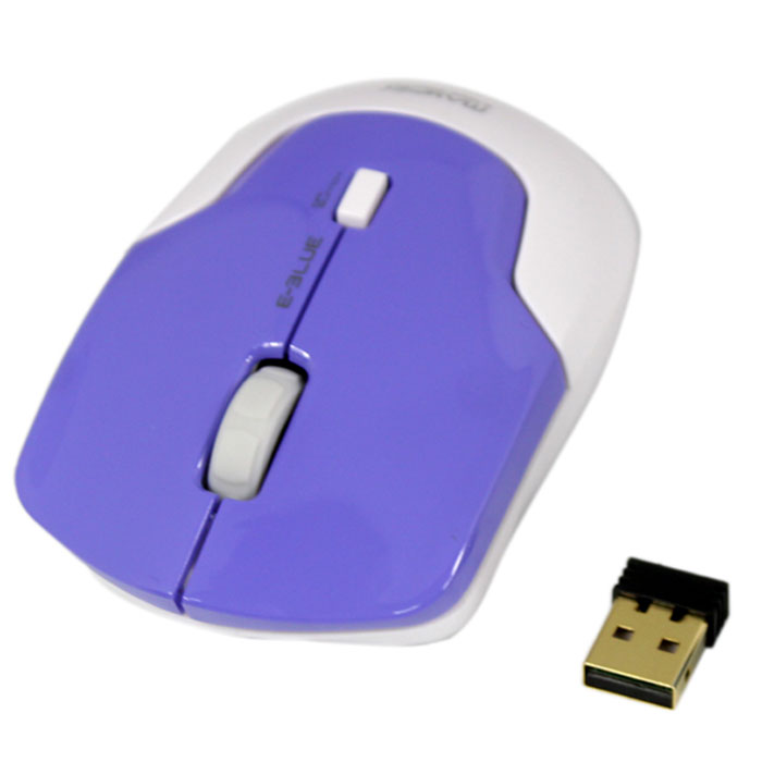 E-Blue EMS119 Mayfek, Blue мышь беспроводнаяEMS119BL E-Blue EMS119 Mayfek, Blue мышь беспроводнаяEMS119BLКомпьютерная мышь E-Blue EMS119 Mayfek прекрасно подчеркнет интерьер вашей комнаты или офиса, и усовершенствует вид вашего рабочего места. Сверхсовременная оптическая технология 2,4 ГГц, малые размеры и высокое разрешение сенсора (1480 dpi) позволят вам работать быстро, максимально четко и комфортно в любом месте, практически на любой поверхности. Рабочий диапазон устройства составляет до 10 метров в радиусе ПК или ноутбука. Также устройство оснащается функцией энергосбережения для экономии заряда батарей. E-Blue EMS119 Mayfek имеет три режима разрешения dpi и обладает великолепной портативностью.