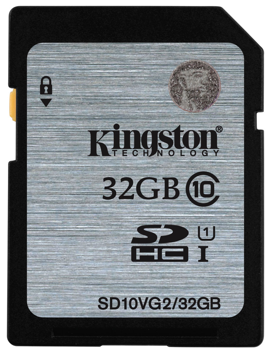 Kingston SDHC Class 10, 32GB карта памятиSD10VG2/32GB Kingston SDHC Class 10, 32GB карта памятиSD10VG2/32GBKingston SD SDHC Class 10 - карта памяти SDHC класса быстродействия 10. Увеличит объём памяти на ваших электронных устройствах SDHC. Гарантированная минимальная скорость передачи данных на уровне 10 Мб/сек. Карты памяти являются отличным решением для использования в новейших видеокамерах и фотоаппаратах.