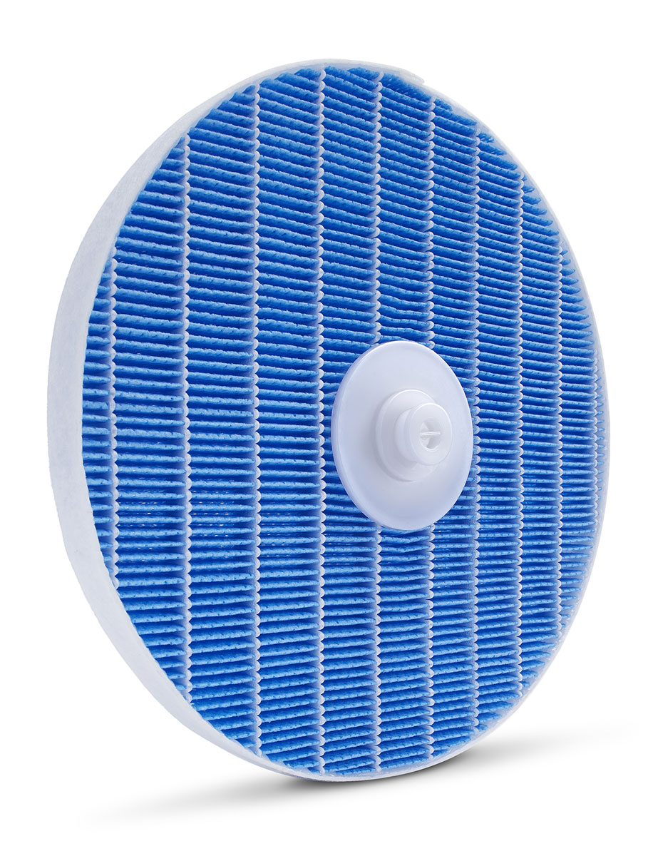 Philips FY5156/10 увлажняющий фильтрFY5156/10 Philips FY5156/10 увлажняющий фильтрFY5156/10Простота очистки: Продуманный дизайн Philips FY5156/10 упрощает очистку и уход за увлажняющим фильтром: просто снимите диск с фильтром с крепления и промойте увлажняющий фильтр под струей воды.Оповещения системы контроля качества воздуха:Функция оповещений системы контроля качества воздуха своевременно предупреждает о том, что требуется заменить увлажняющий фильтр. Если замена загрязненного фильтра не была проведена, устройство перестает работать. Вращающийся увлажняющий фильтр не останавливается в воде, он перестает вращаться при отсутствии воды или при достижении предварительно установленного уровня влажности. При этом вентилятор продолжит вращаться в режиме очистителя, высушивая увлажняющий фильтр. Воздух в вашем доме всегда будет свежим.Никакой белой пыли и влажных пятен: Благодаря технологии Philips NanoCloud прибор распыляет частицы мелкодисперсного водяного пара, поэтому в комнате не образуются белая пыль и влажные пятна.Превосходное увлажнение NanoCloud:Тройная защита от бактерий и плесени. Гигиеничность и безопасность технологии Philips NanoCloud подтверждена сертификатом. Доказанная эффективность: на 99 % меньше бактерий в воздухе по сравнению с ультразвуковыми увлажнителями. Эта технология защищает ваше здоровье в долгосрочной перспективе, обеспечивая чистый воздух, практически полностью очищенный от патогенных организмов и плесени.Протестировано на наличие бактерий Staphylococcus Albus и фага MS2, антибактериальные свойства протестированы в соответствии с GB21551.3 с использованием Staphylococcus Albus с исходной концентрацией 1х105 кое/м3.