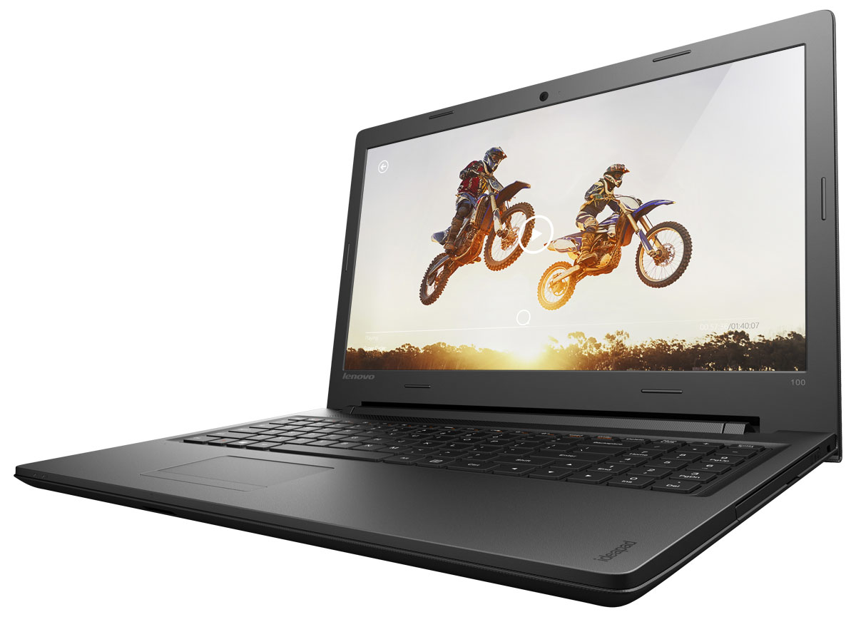Lenovo IdeaPad 100-15IBD, Black (80QQ003QRK)80QQ003QRK Lenovo IdeaPad 100-15IBD, Black (80QQ003QRK)80QQ003QRKТонкий, но производительный 15,6-дюймовый ноутбук Lenovo IdeaPad 100. Все, что нужно. Ничего лишнего. Если вы ищете недорогой производительный ноутбук, выбирайте IdeaPad 100.Созданы для спокойствия:Вы когда-нибудь работали с ноутбуком в кафе? Оставлять его на столике без присмотра довольно опасно. К счастью, Ideapad 100 можно защитить замком Kensington MiniSaver. Прочный тросик позволит пристегнуть устройство к тяжелому или неподвижному предмету, а затем спокойно отойти к столику друзей или за новой чашкой кофе.Тонкий, легкий и портативный:Хватить изнывать под тяжестью громоздкого ноутбука. Модель Ideapad 100 имеет всего 29 мм в толщину и весит около 2 кг - идеальный вариант для поездок и путешествий.Модули подключения:С помощью модулей связи Wi-Fi стандарта 802.11 b/g/n и Bluetooth 4.0 вы с легкостью сможете подключиться к Интернету отовсюду.Точные характеристики зависят от модификации.Ноутбук сертифицирован Ростест и имеет русифицированную клавиатуру и Руководство пользователя.