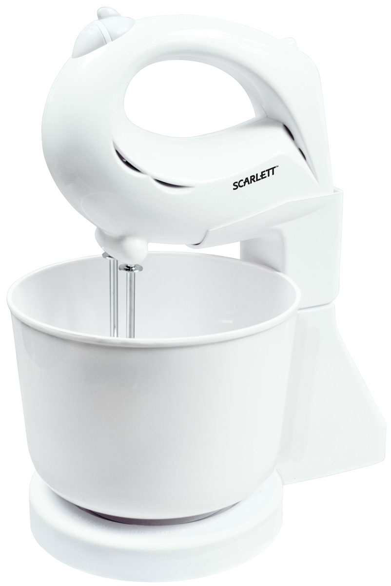 Scarlett SC-048 миксерSC-048 Scarlett SC-048 миксерSC-048Миксер Scarlett SC-048 - удобная и эргономичная модель, которая может перемешивать и взбивать, используя 2 вида насадок. Этот миксер поможет быстро взбить яйца, приготовить крем или перемешать тесто при помощи 7 скоростных режимов. На корпусе также находятся кнопка извлечения насадок.
