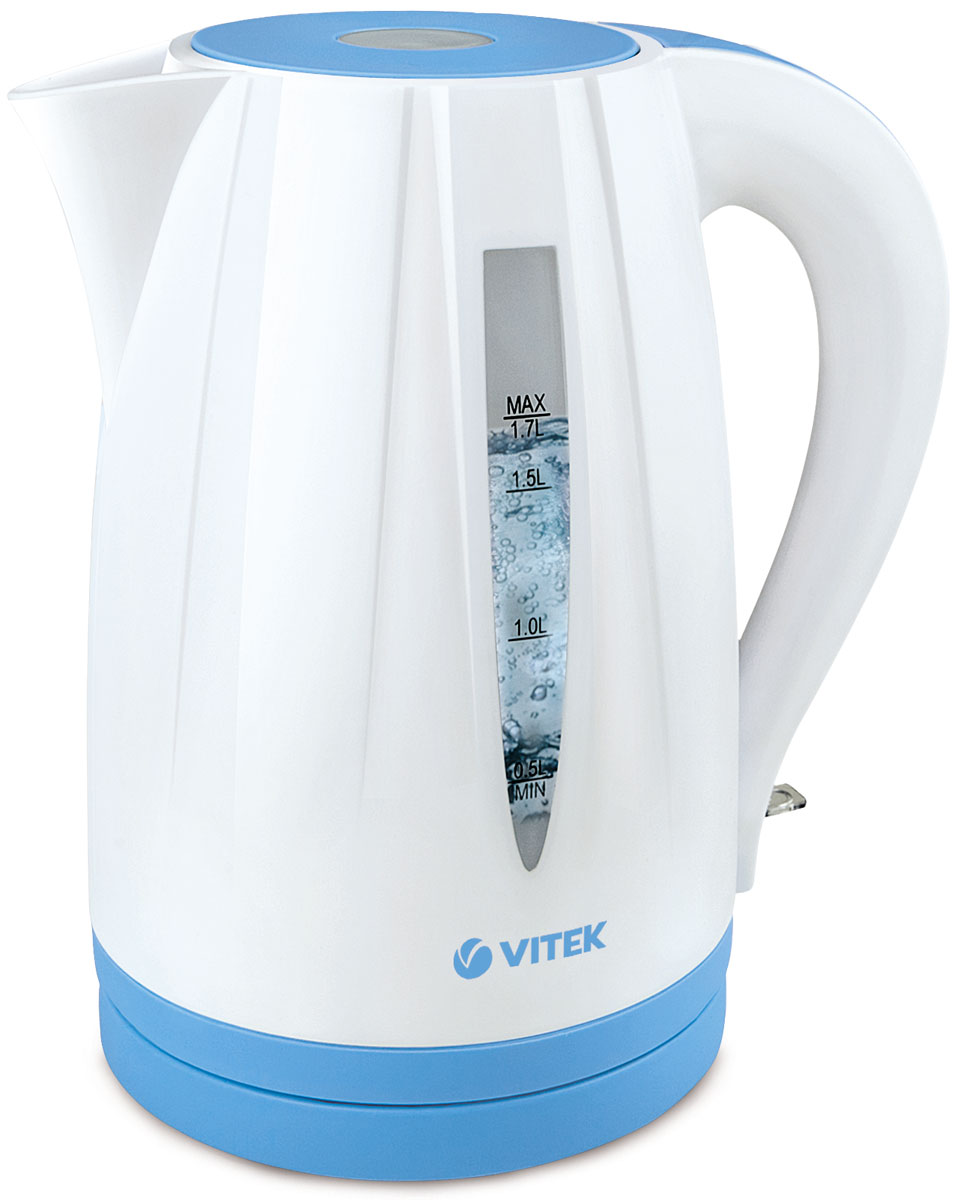 Vitek VT-1168(W) электрочайникVT-1168(W) Vitek VT-1168(W) электрочайникVT-1168(W)Электрический чайник Vitek VT-1168 покорит сердца всех любителей эстетичного чаепития! С корпусом из высококачественного пластика белого и голубого цветов, чайник станет настоящим украшением кухни или офиса. Крышка плотно прилегает к резервуару и защищает от обжигания горячим паром. Вскипятить воду в чайнике объемом 1,7 литра буквально в считанные минуты возможно благодаря мощности прибора 2200 Вт.